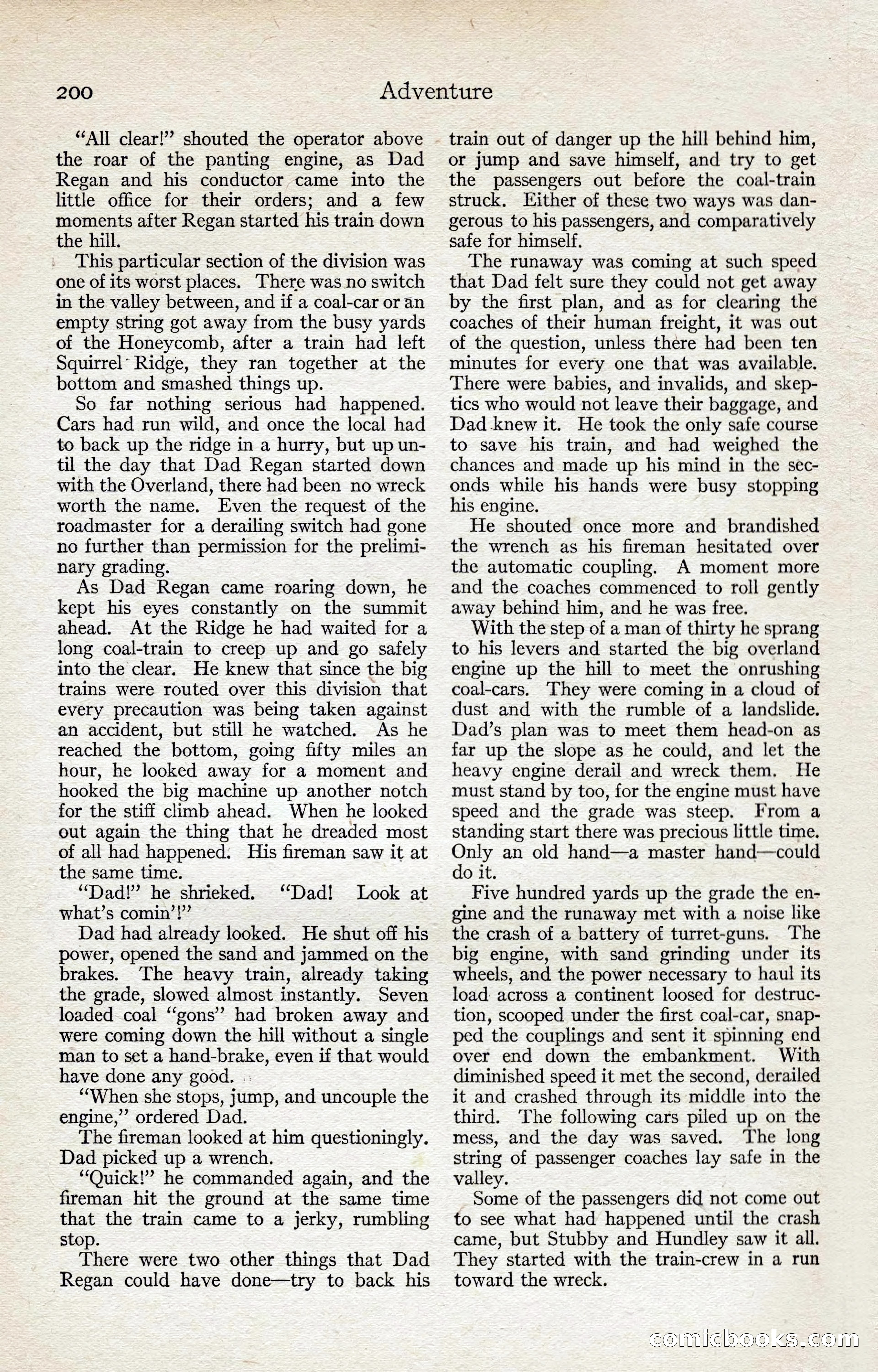 Adventure Magazine, August 1916 — page 202 of 228