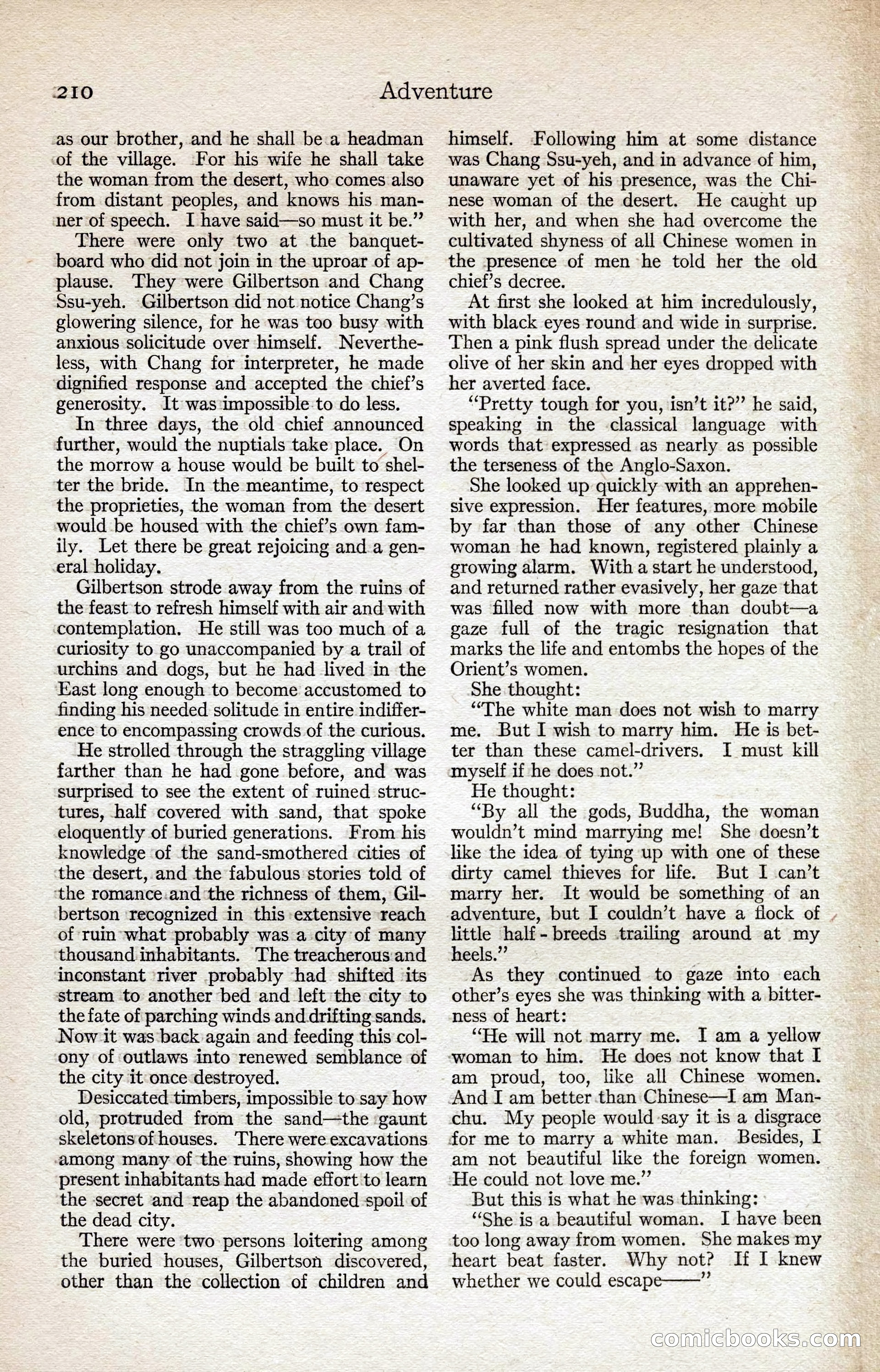 Adventure Magazine, August 1916 — page 212 of 228