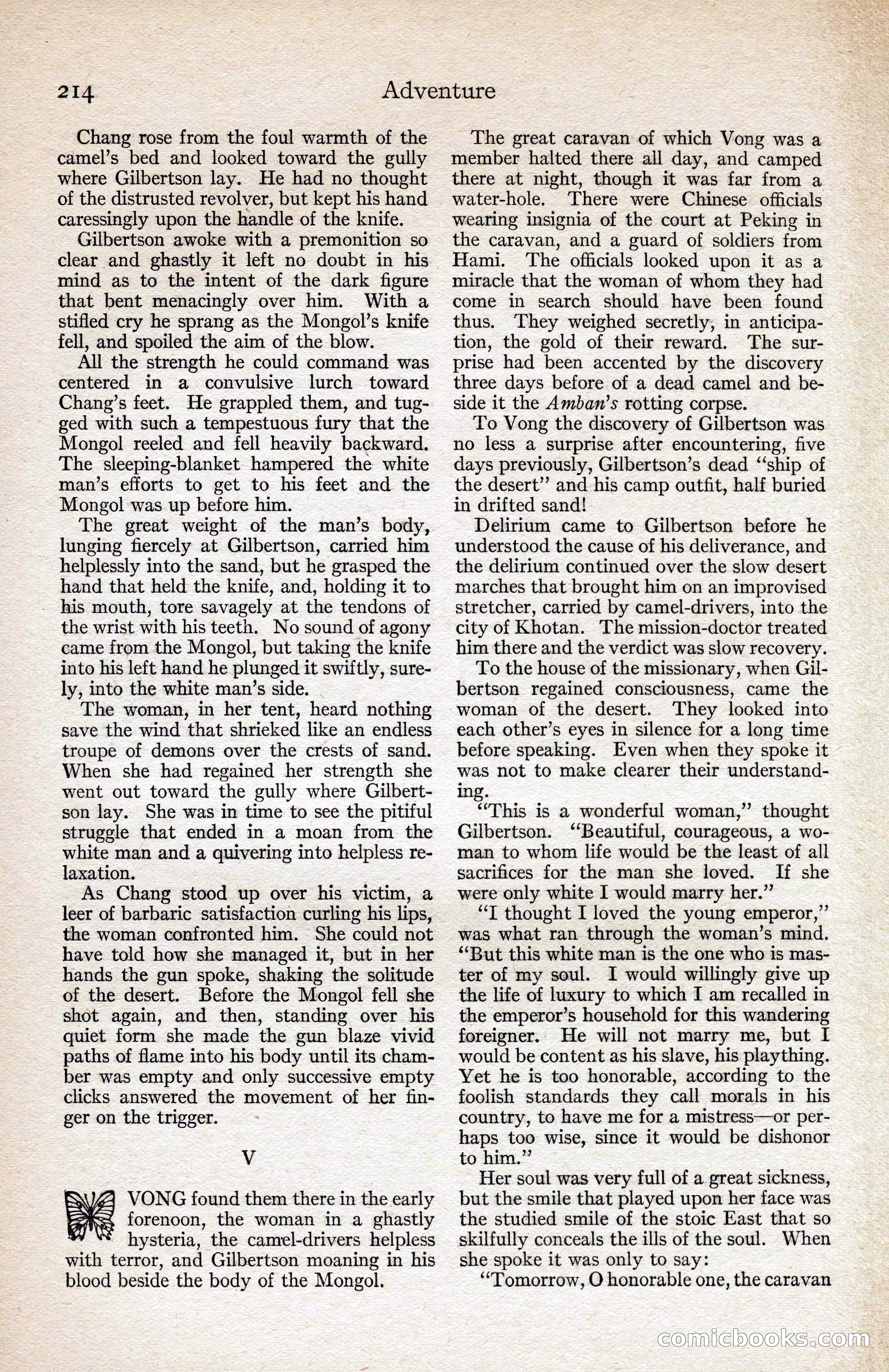 Adventure Magazine, August 1916 — page 216 of 228