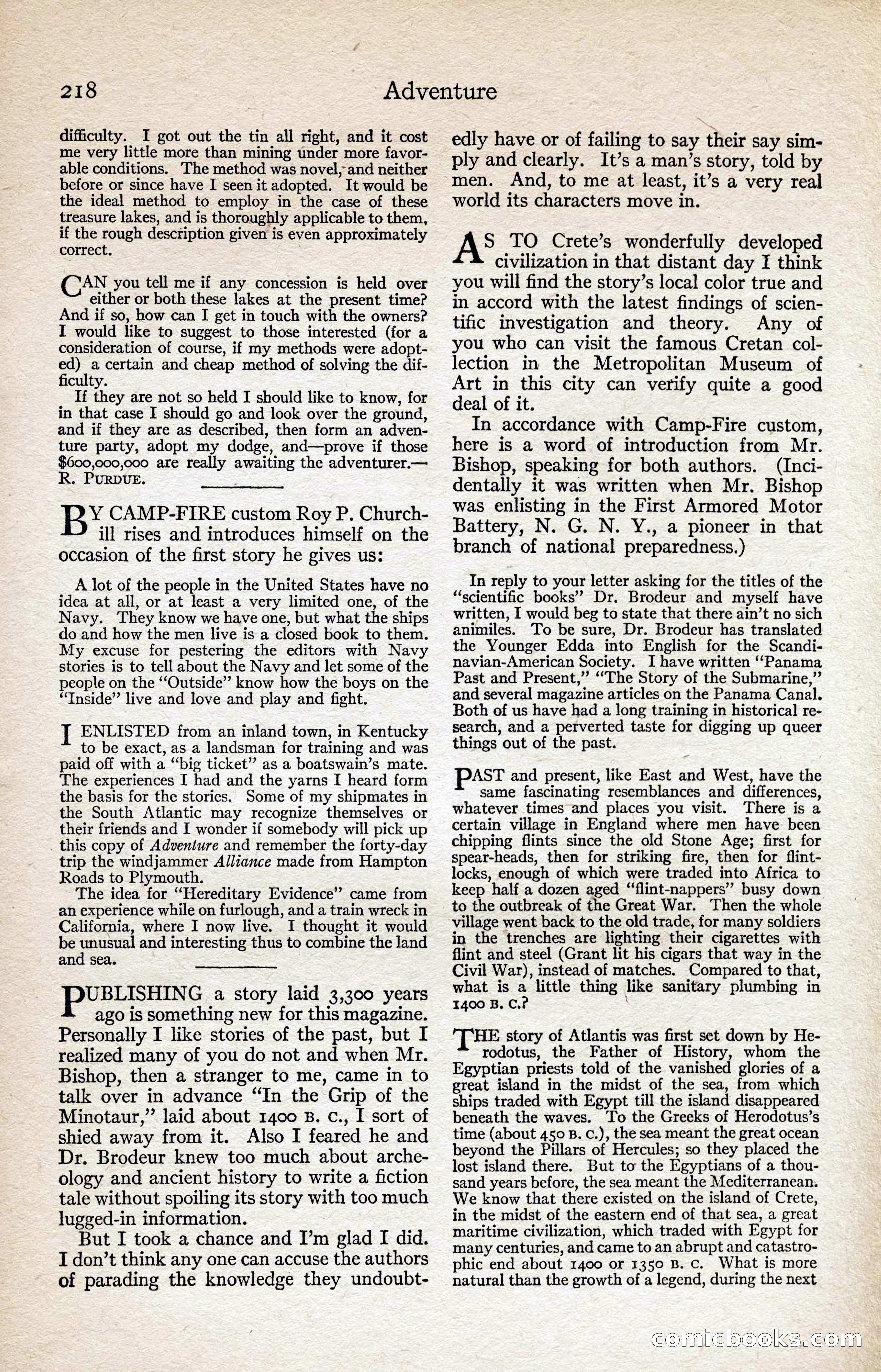 Adventure Magazine, August 1916 — page 220 of 228