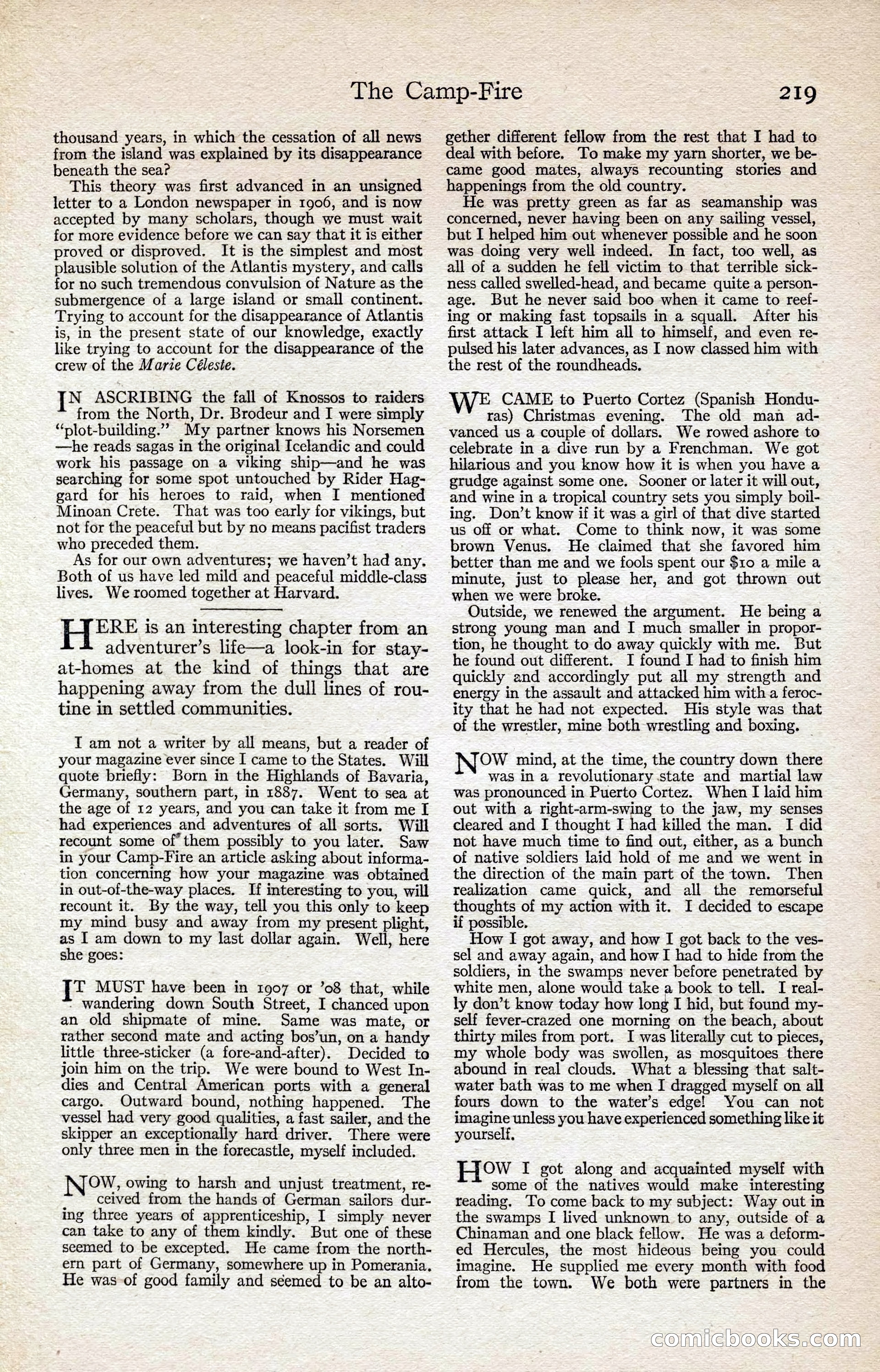 Adventure Magazine, August 1916 — page 221 of 228