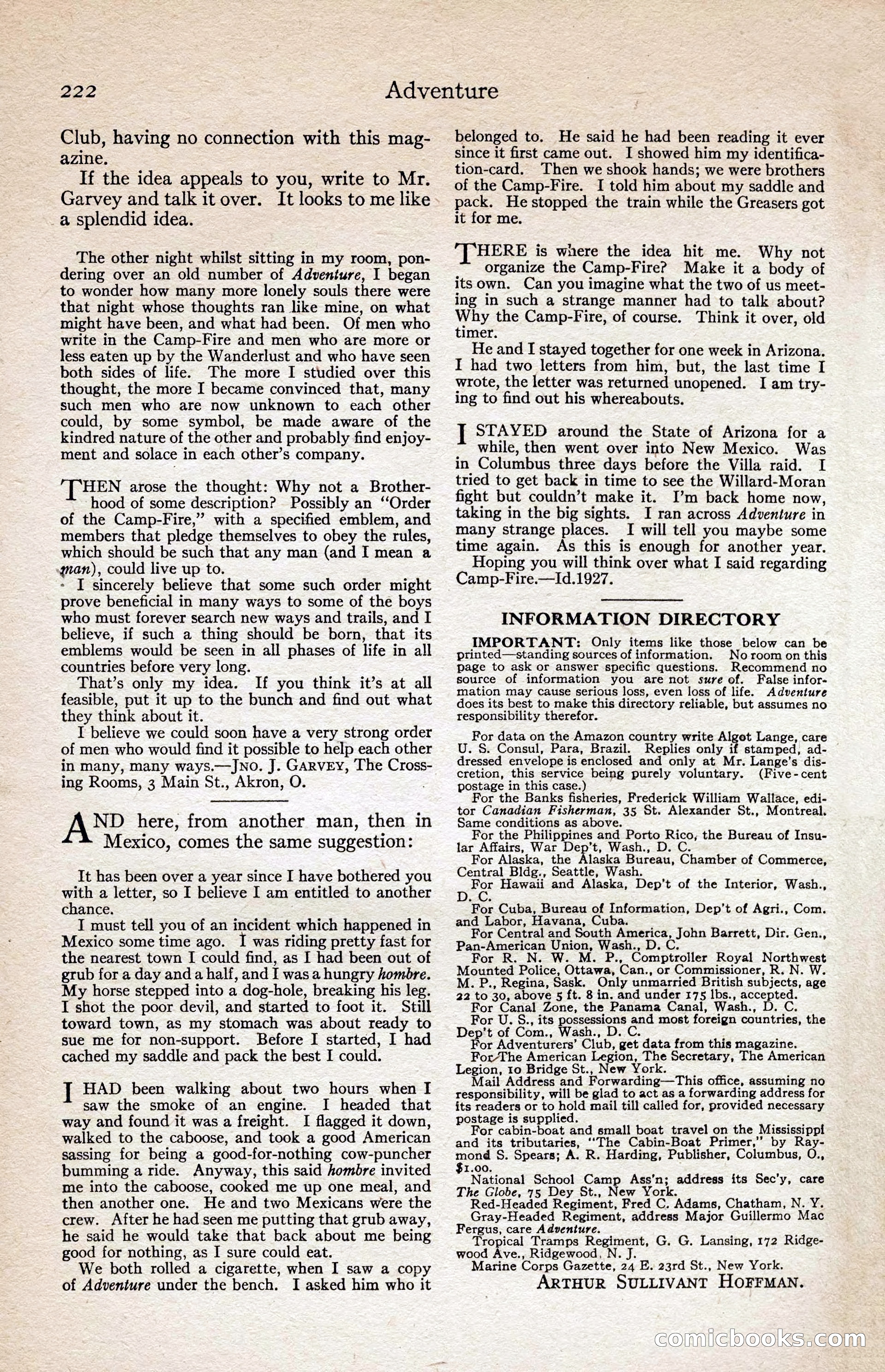 Adventure Magazine, August 1916 — page 224 of 228