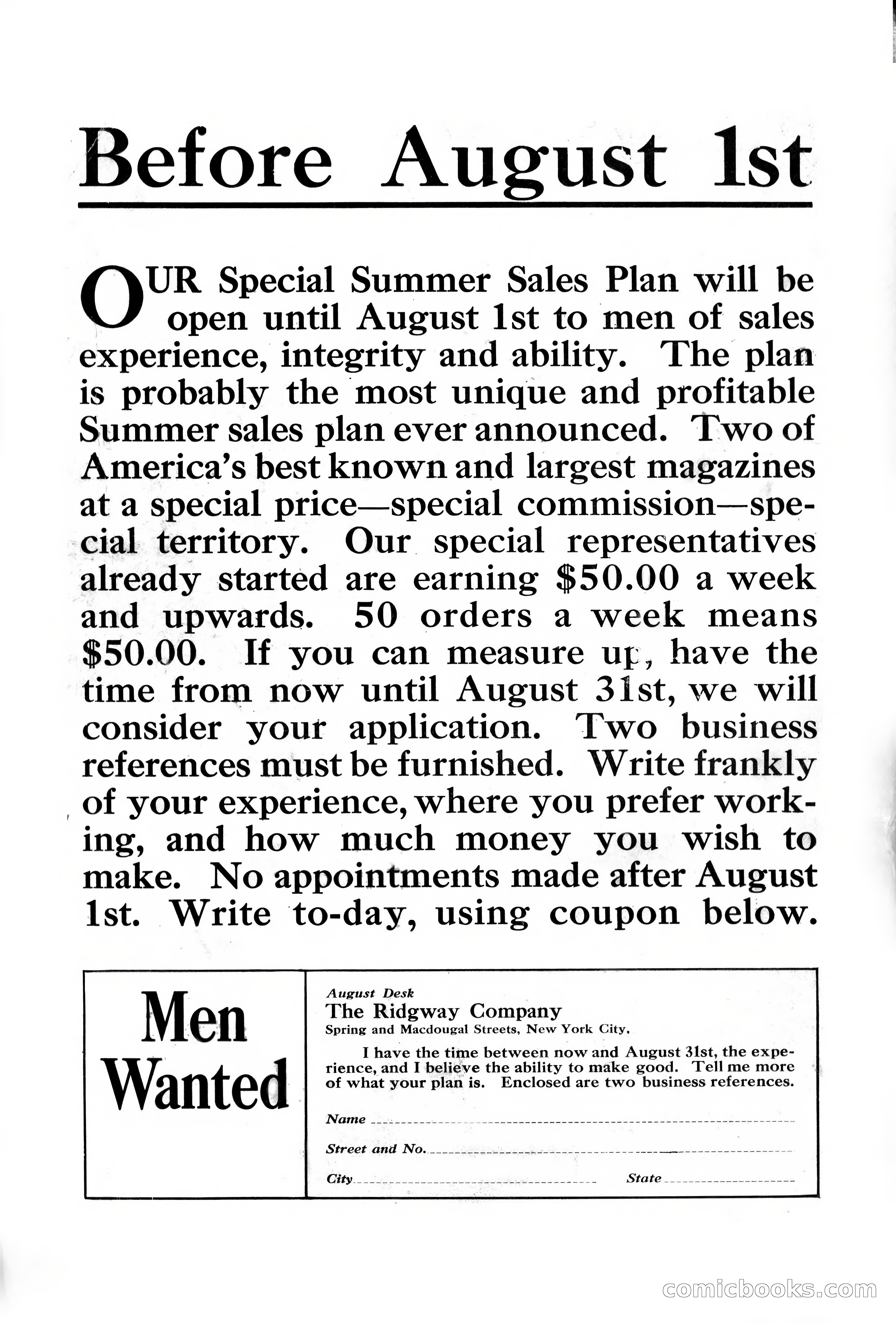 Adventure Magazine, August 1916 — page 228 of 228