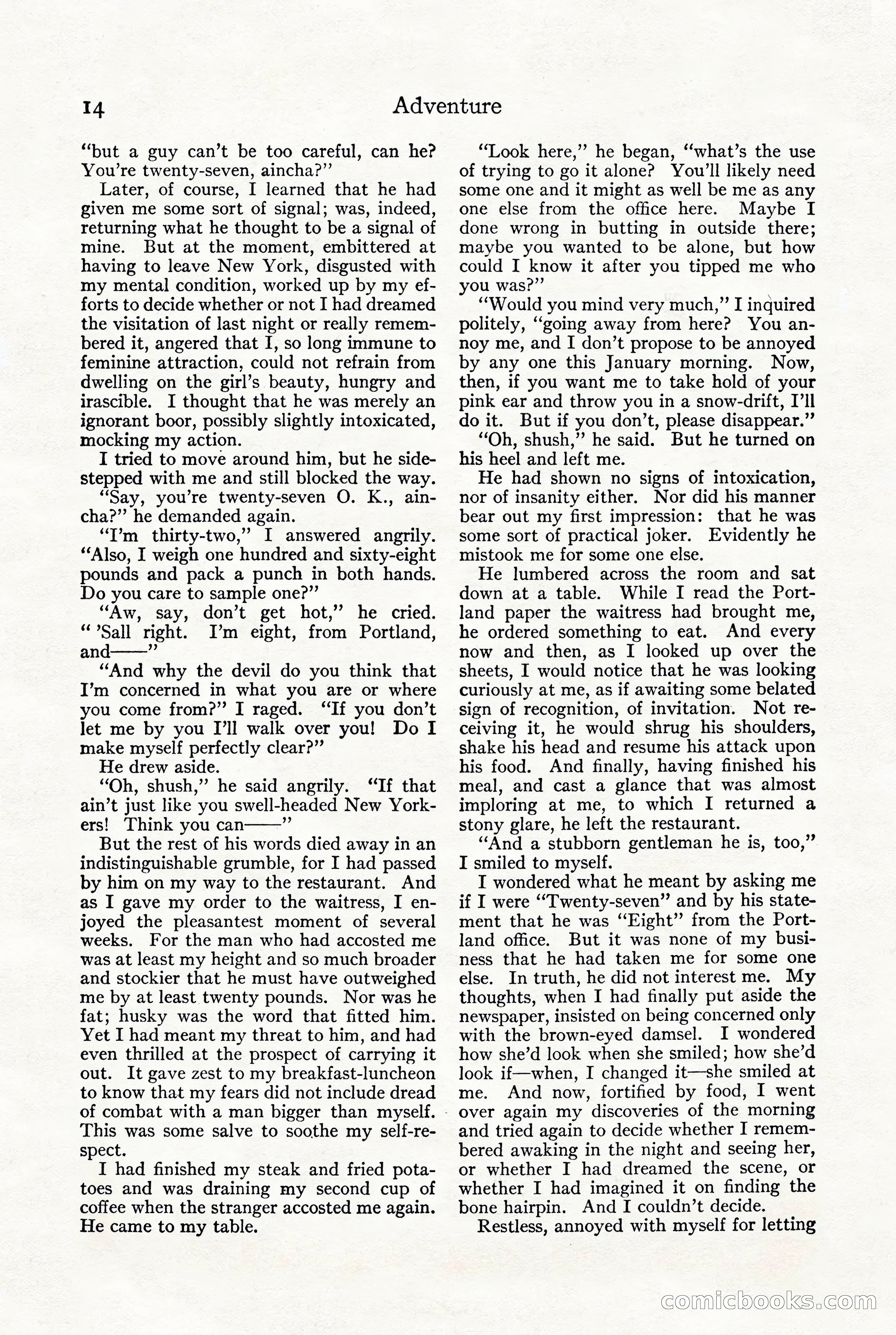 Adventure, October 1916 — page 16 of 228
