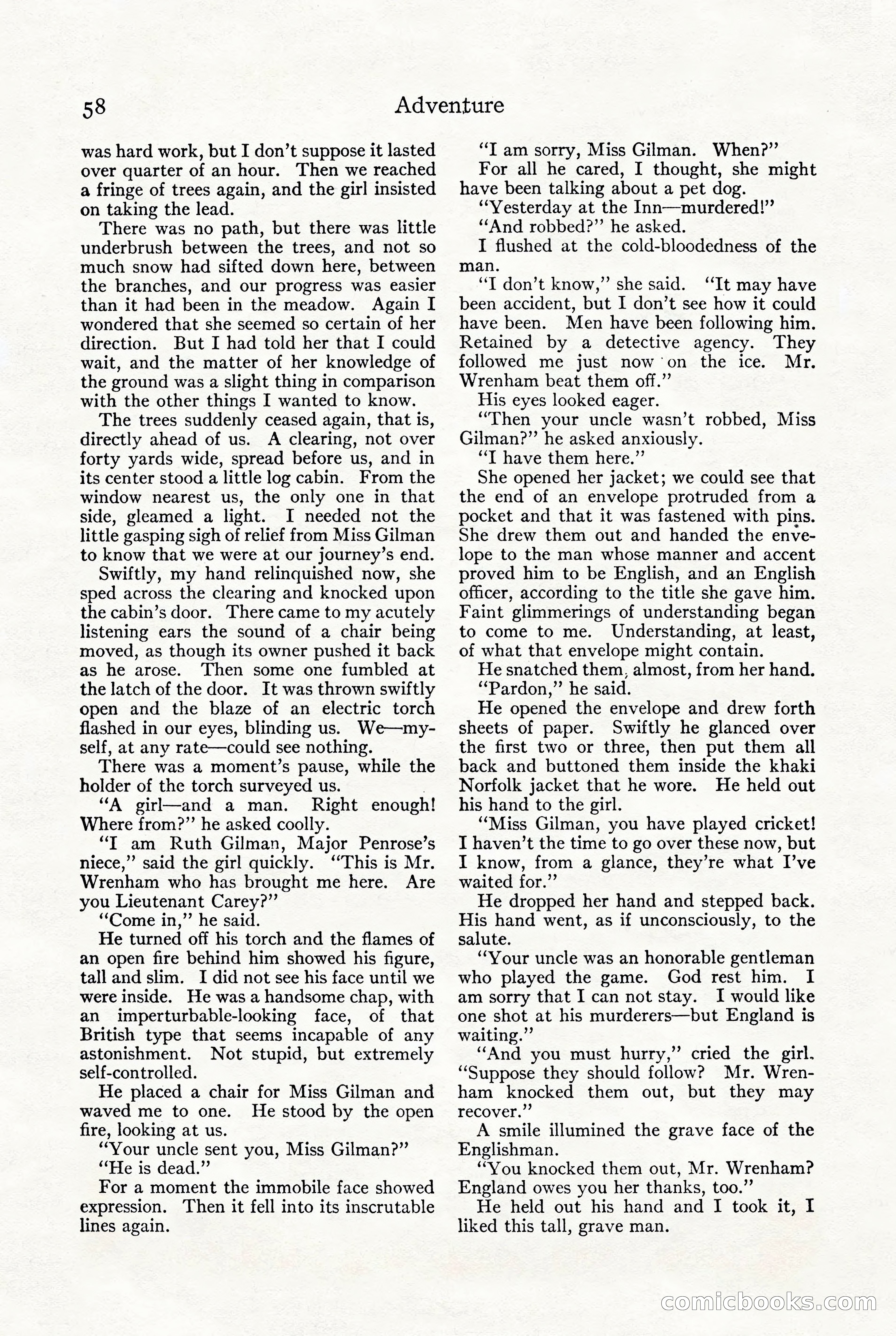 Adventure, October 1916 — page 60 of 228