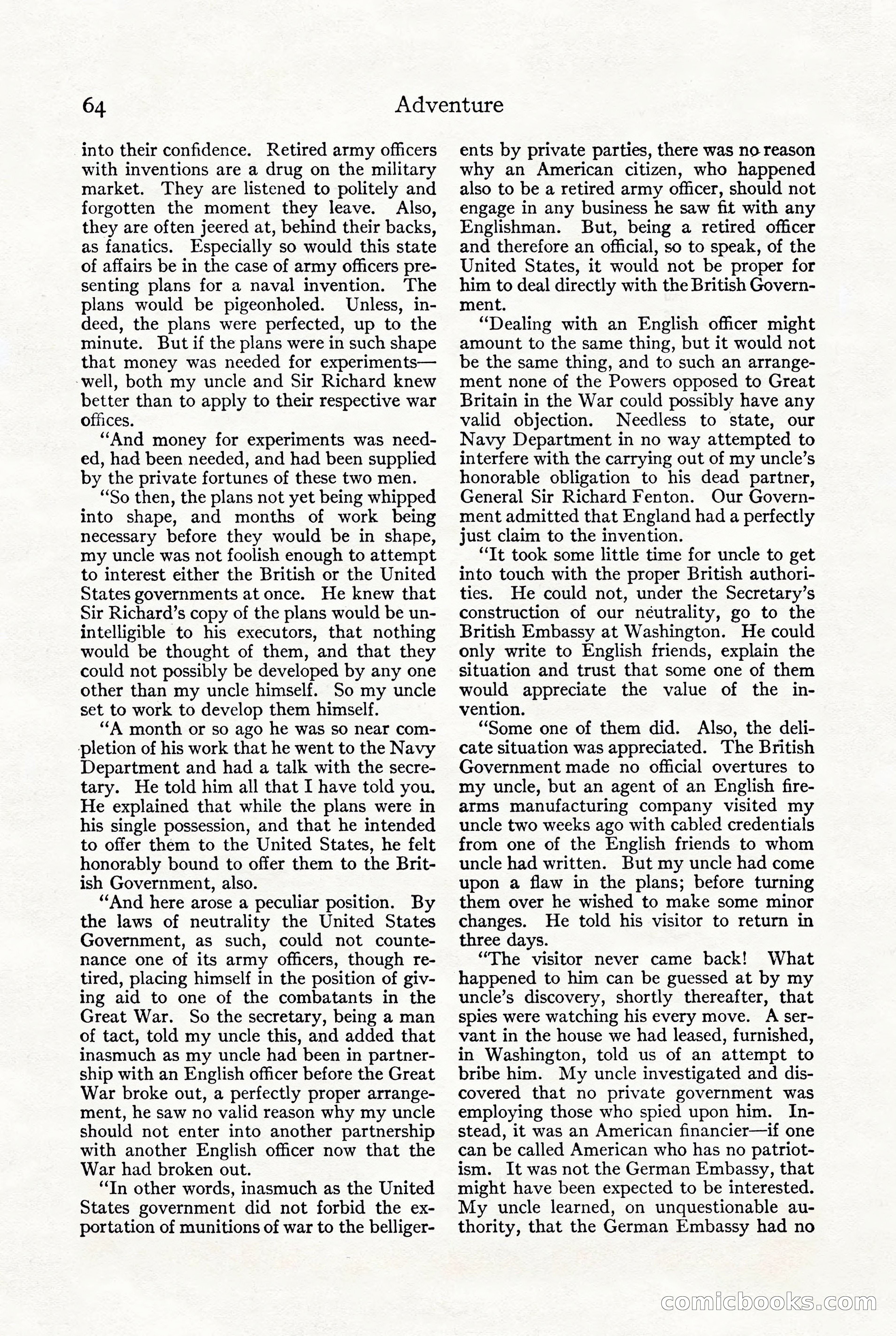 Adventure, October 1916 — page 66 of 228