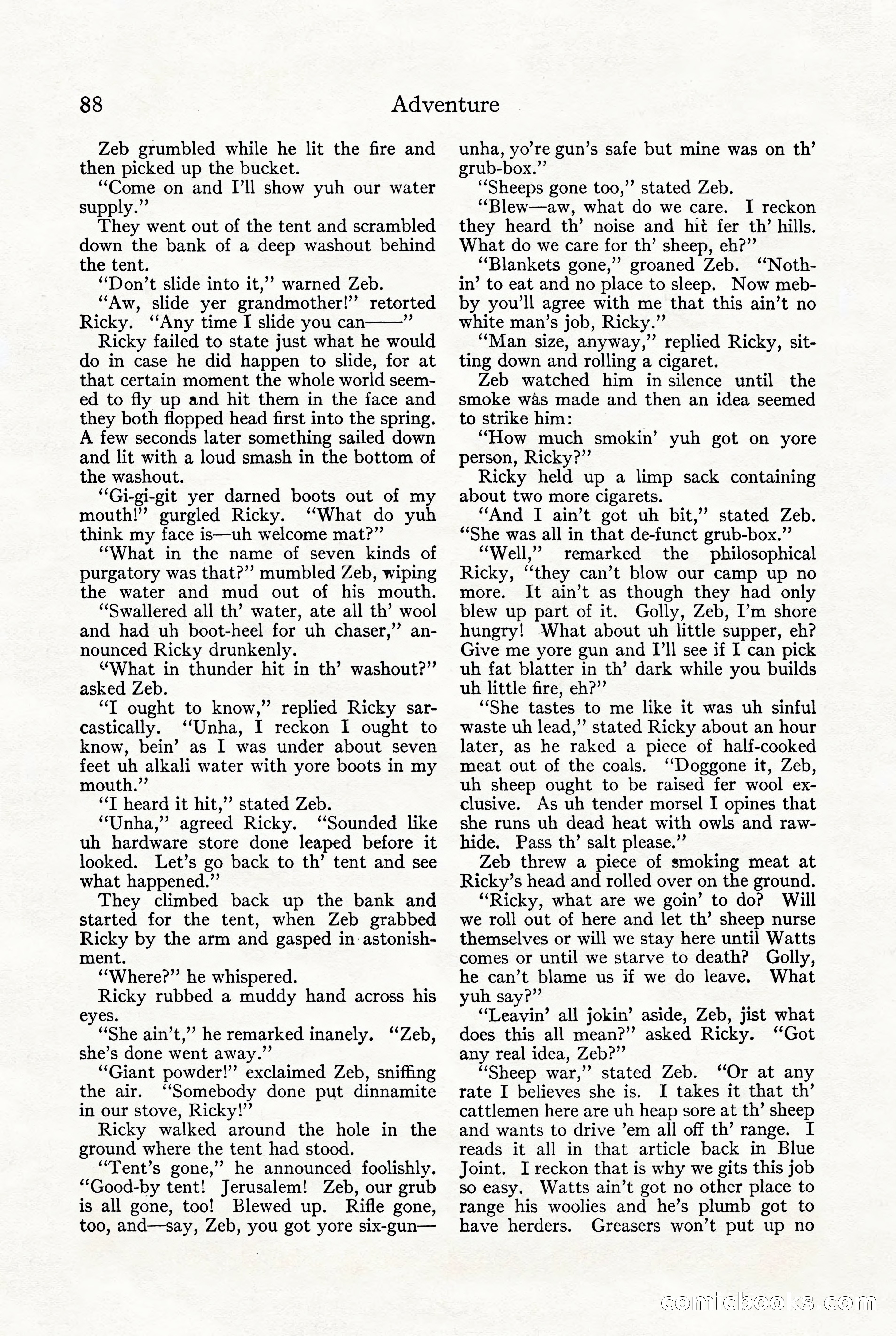 Adventure, October 1916 — page 90 of 228