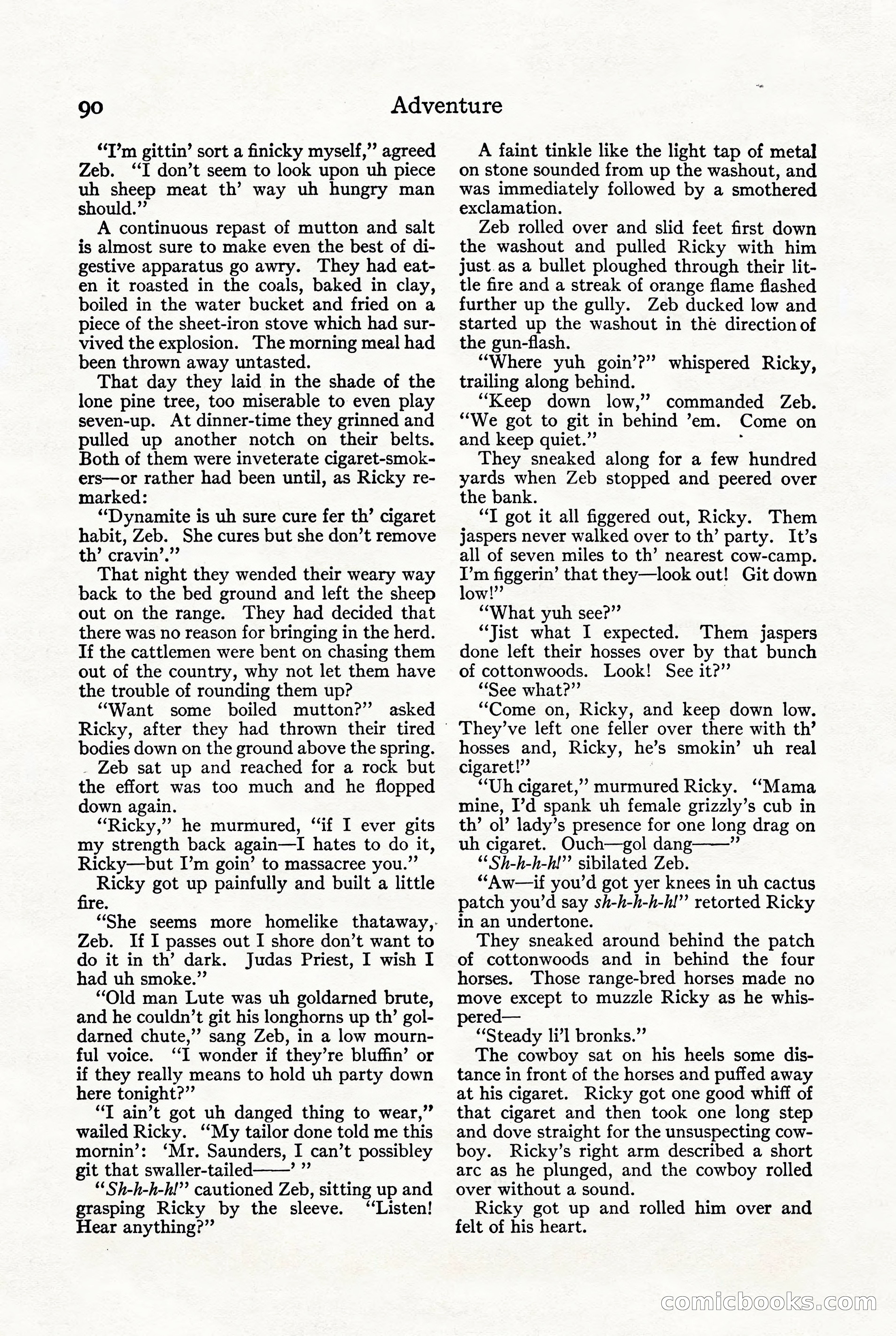 Adventure, October 1916 — page 92 of 228