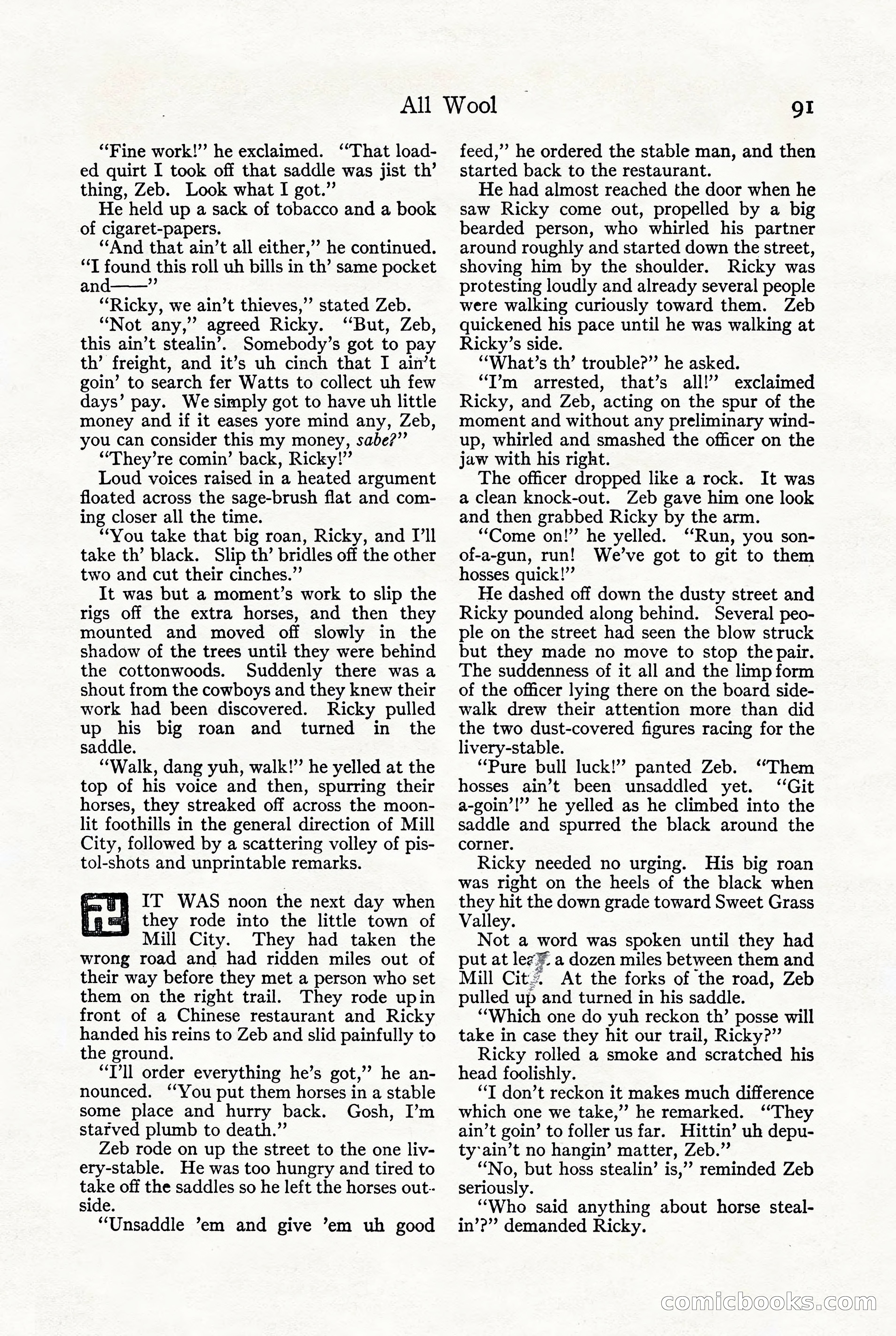 Adventure, October 1916 — page 93 of 228