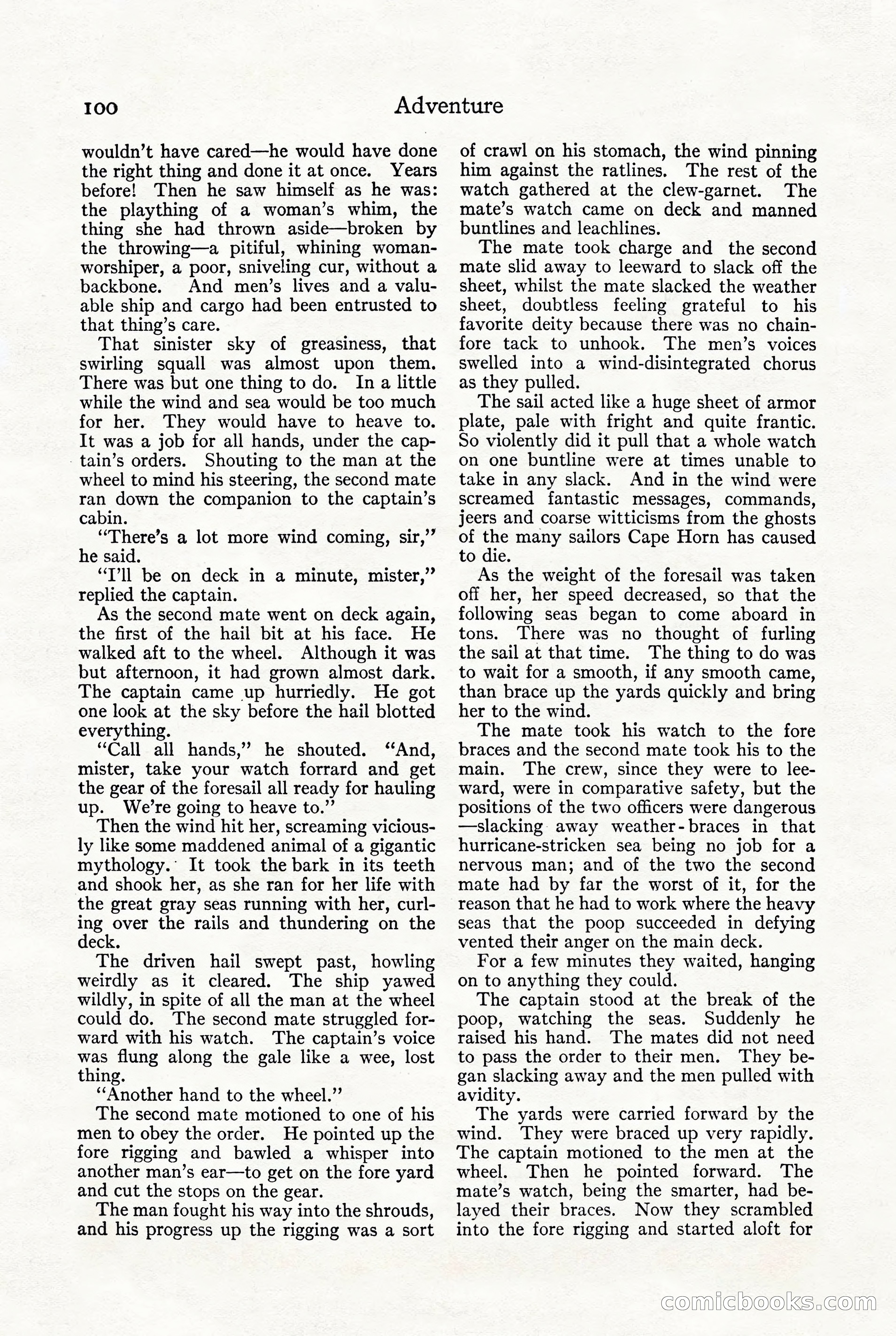 Adventure, October 1916 — page 102 of 228