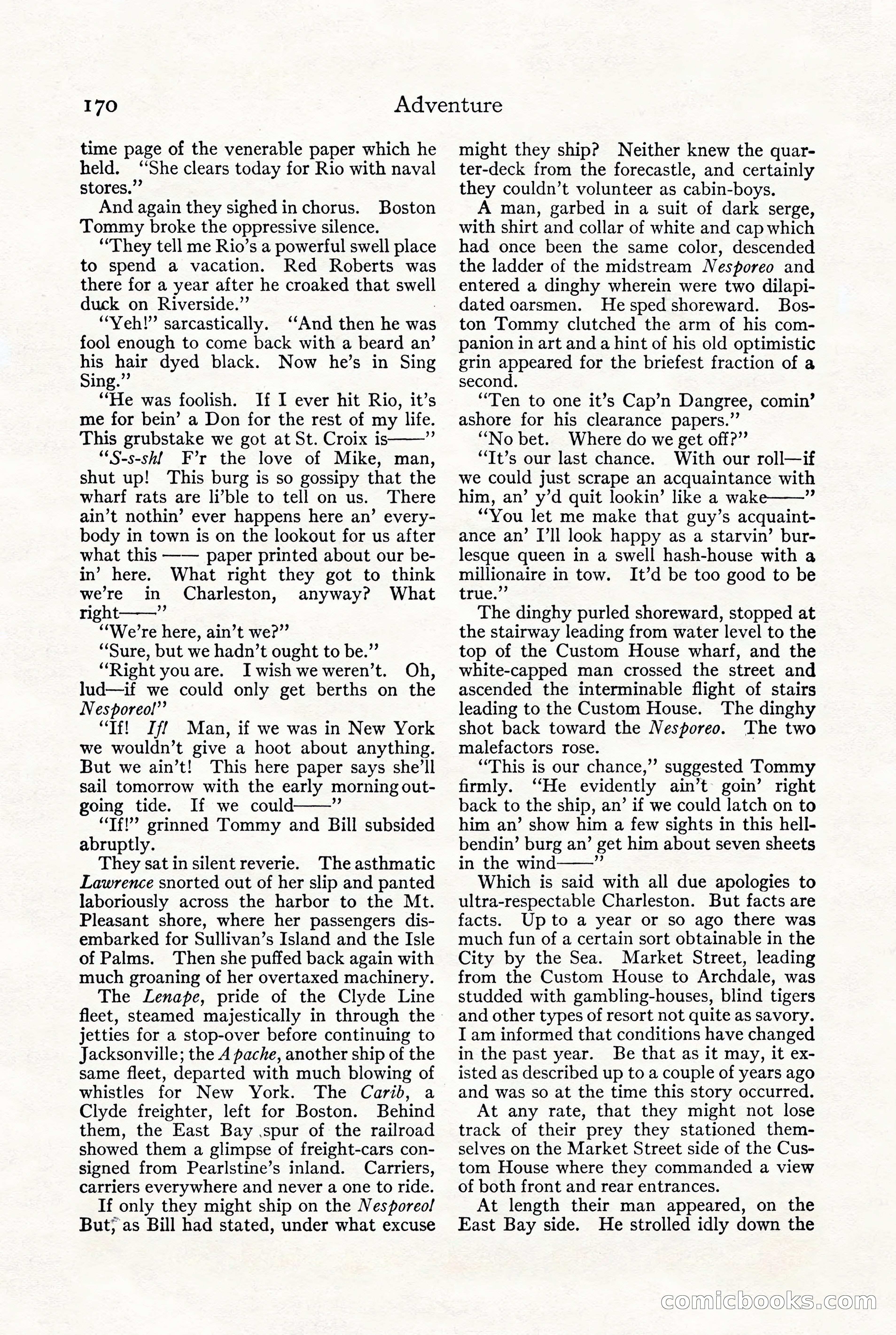 Adventure, October 1916 — page 172 of 228