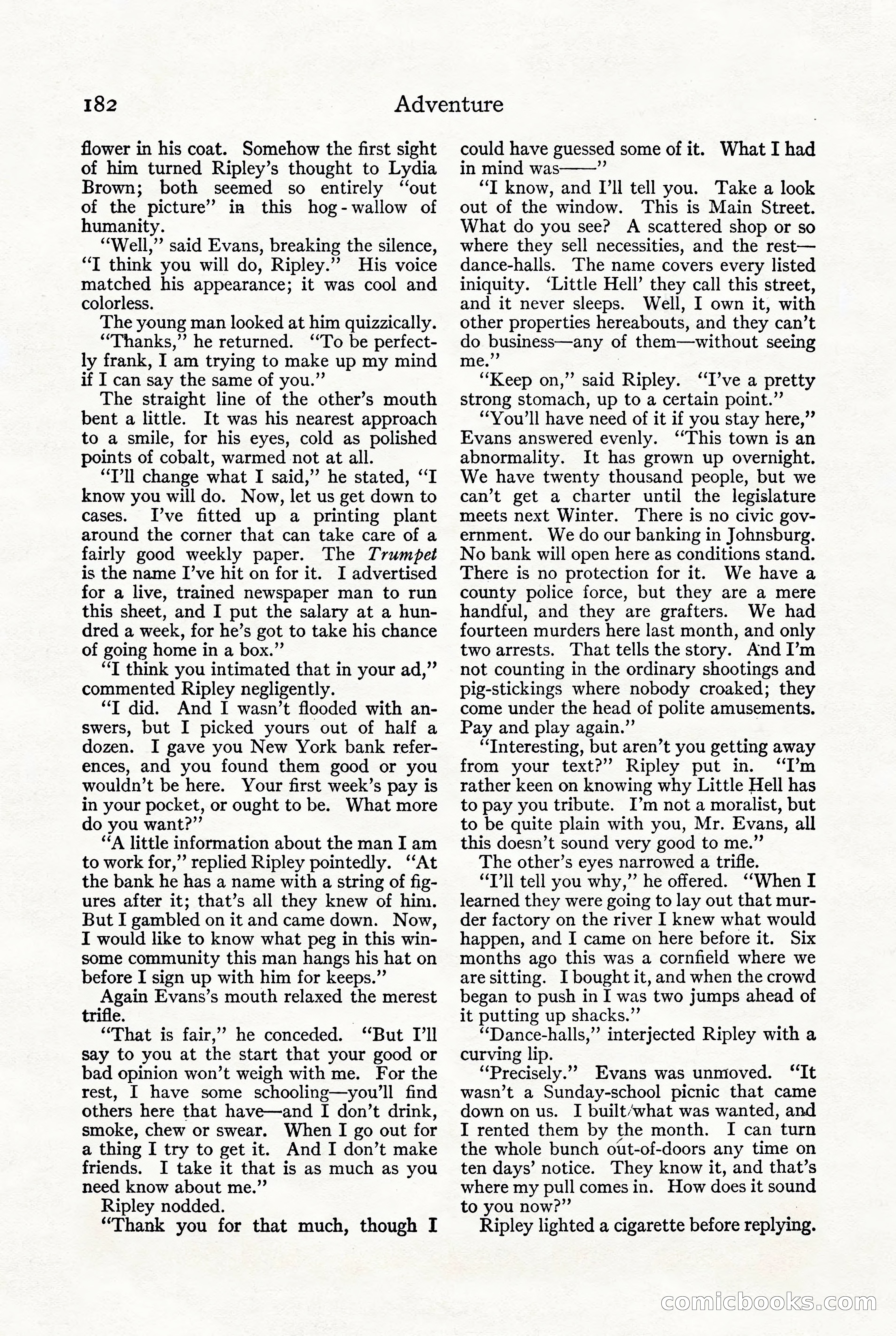 Adventure, October 1916 — page 184 of 228