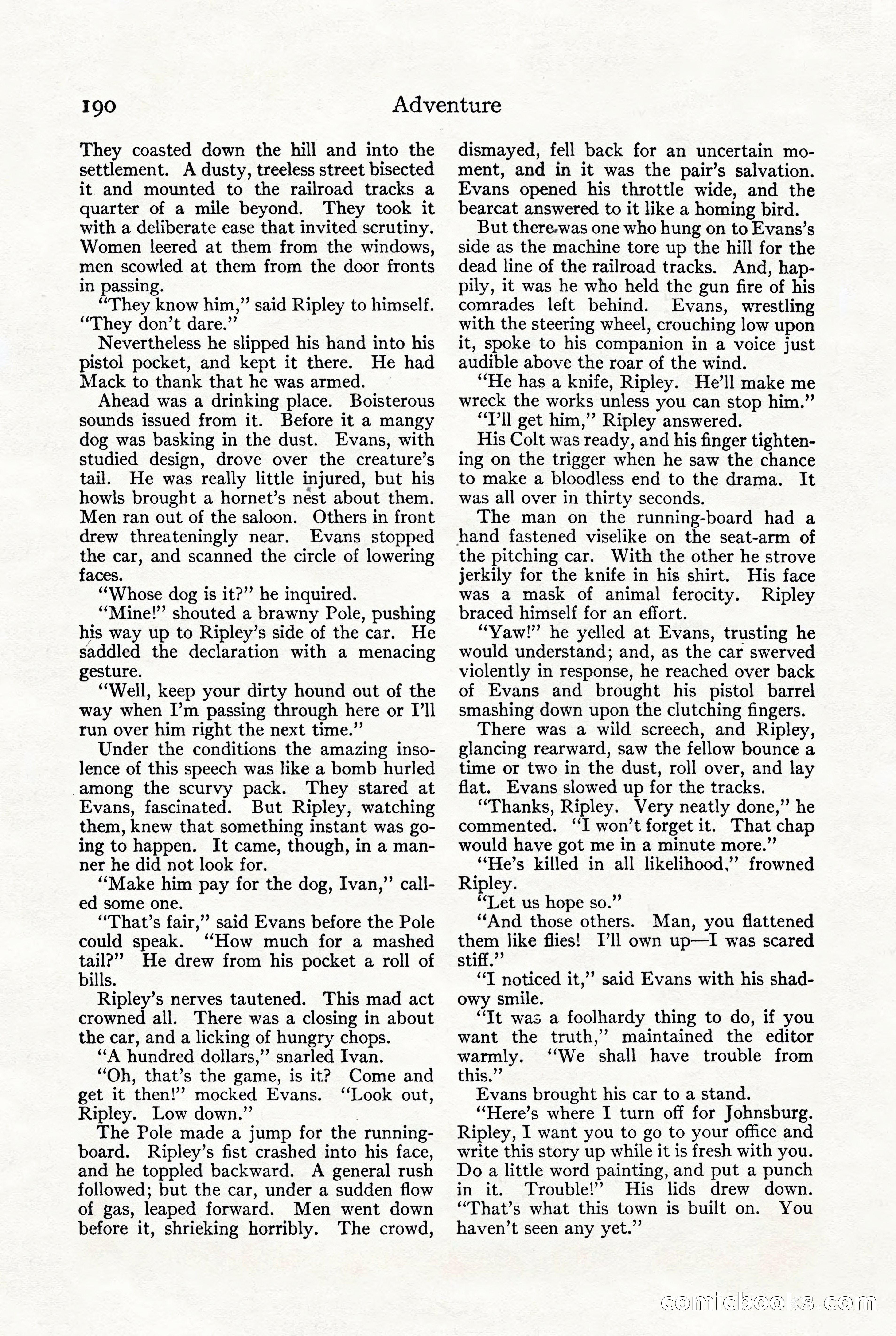 Adventure, October 1916 — page 192 of 228