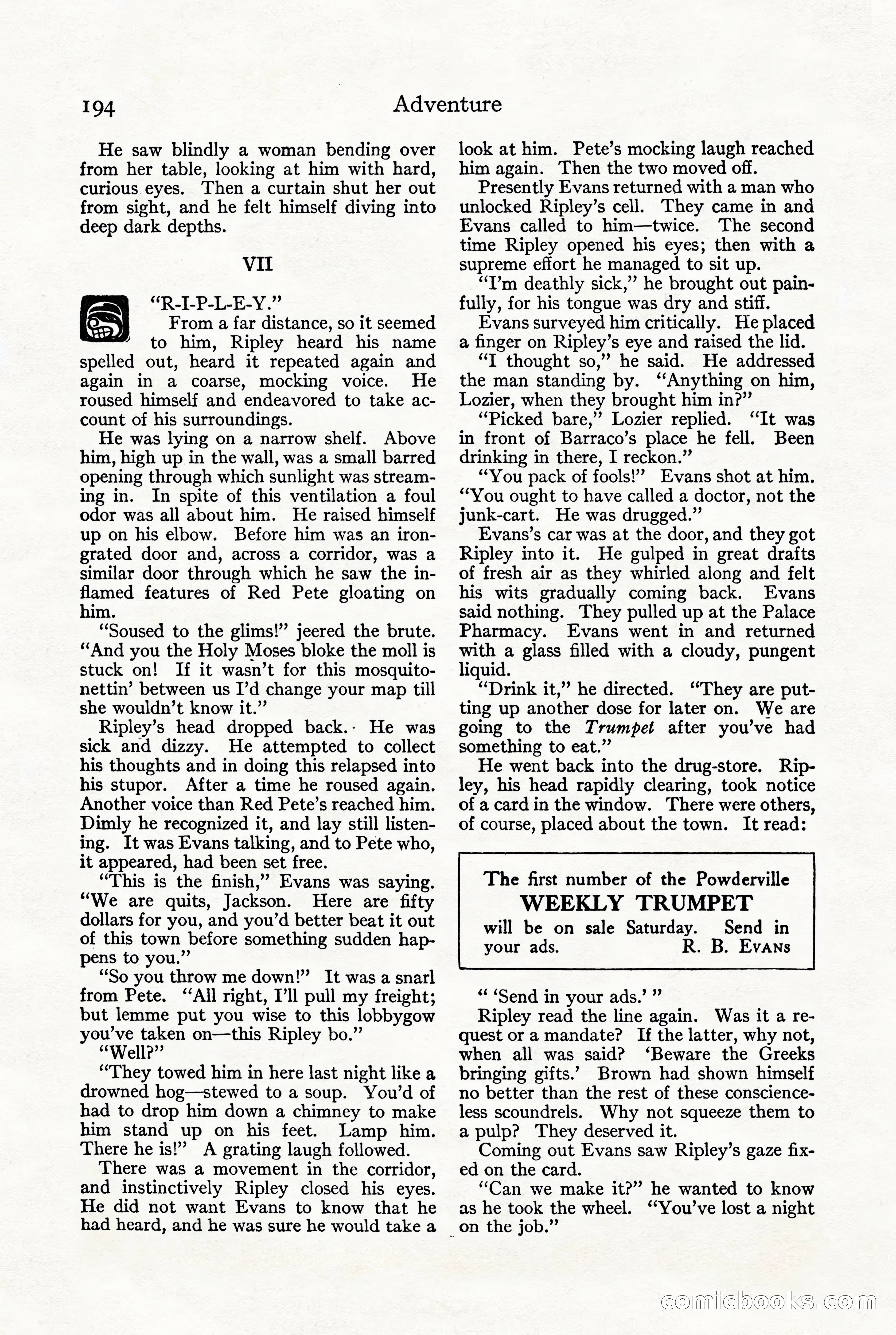 Adventure, October 1916 — page 196 of 228
