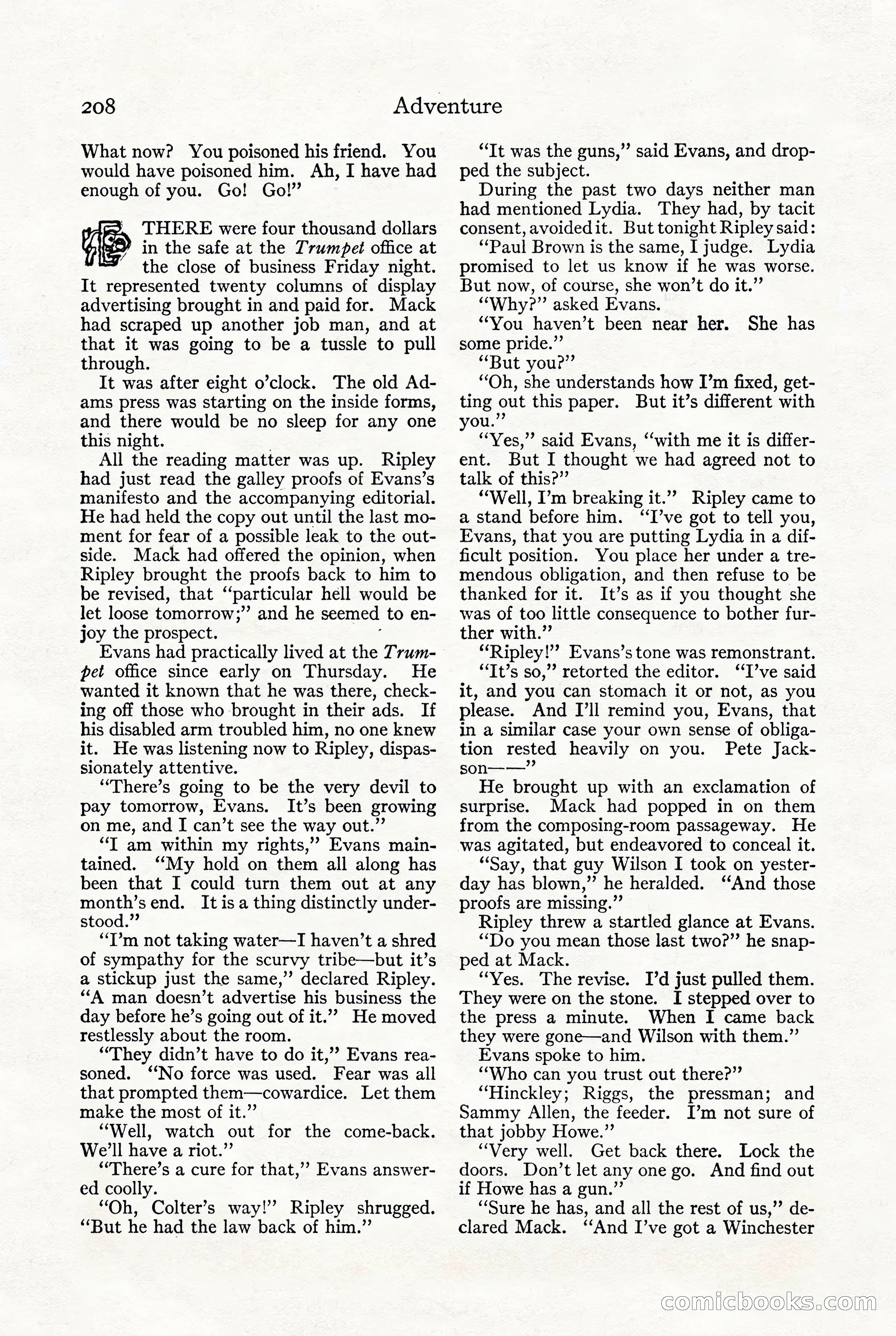 Adventure, October 1916 — page 210 of 228
