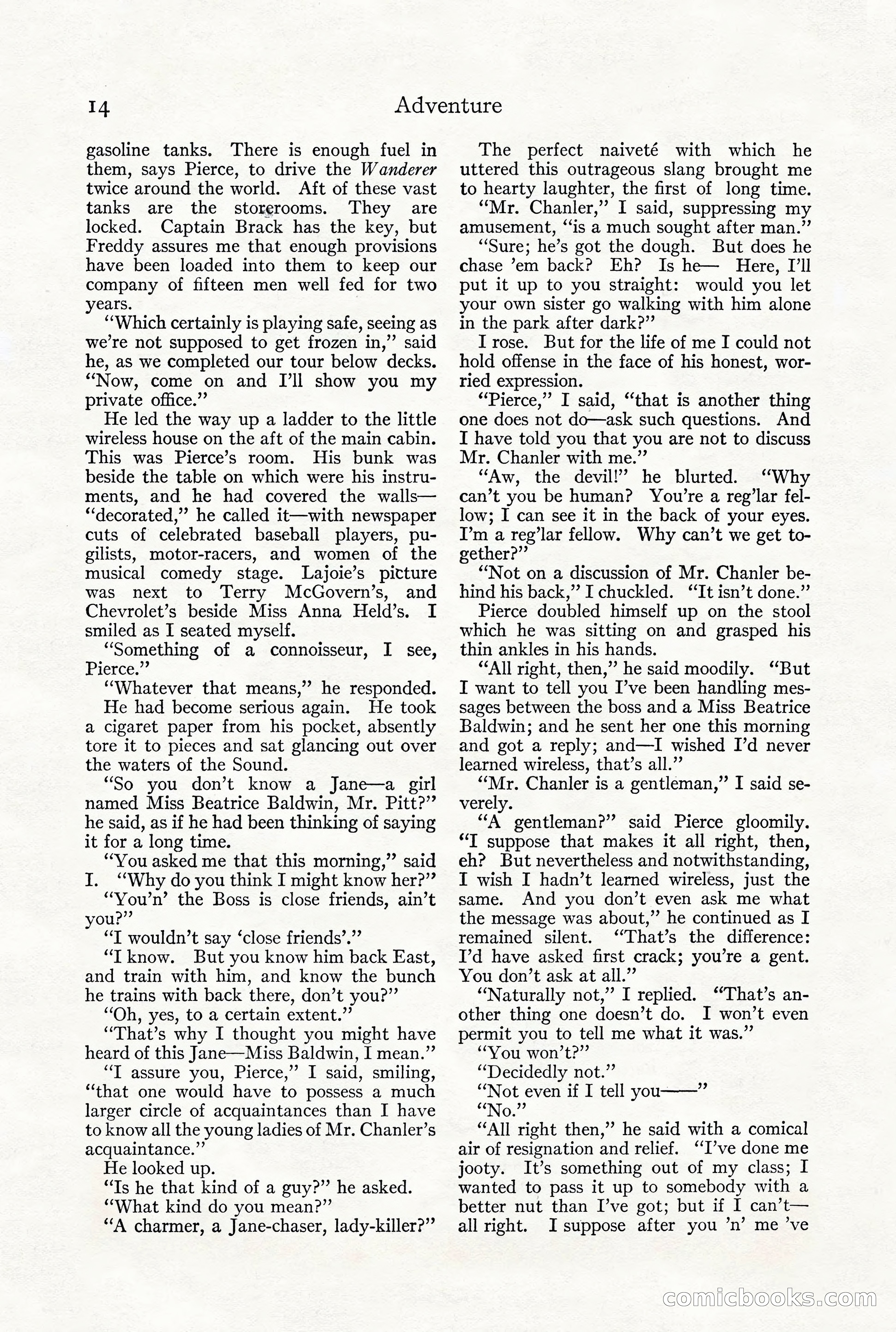 Adventure Magazine, December 1916 — page 16 of 228