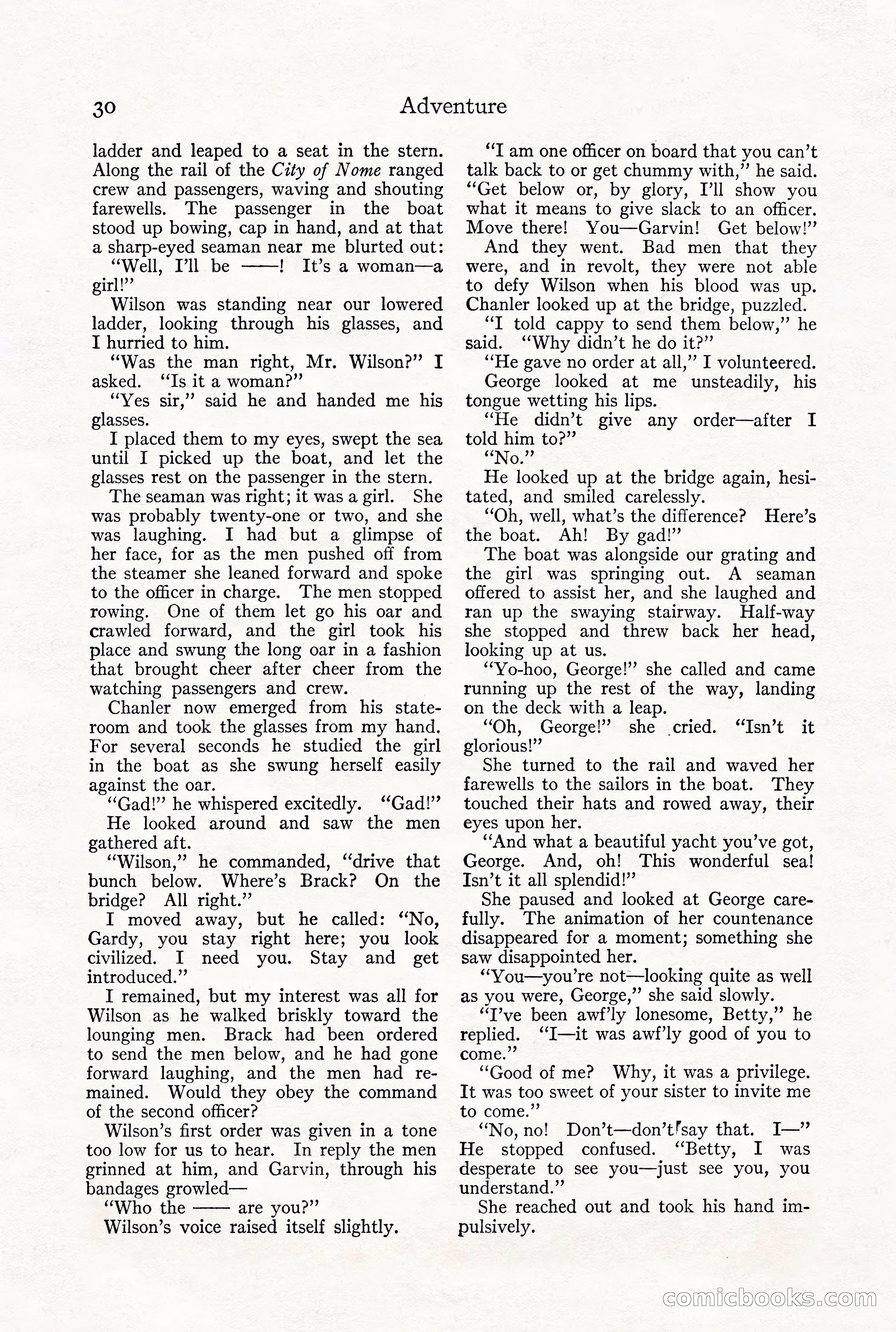 Adventure Magazine, December 1916 — page 32 of 228
