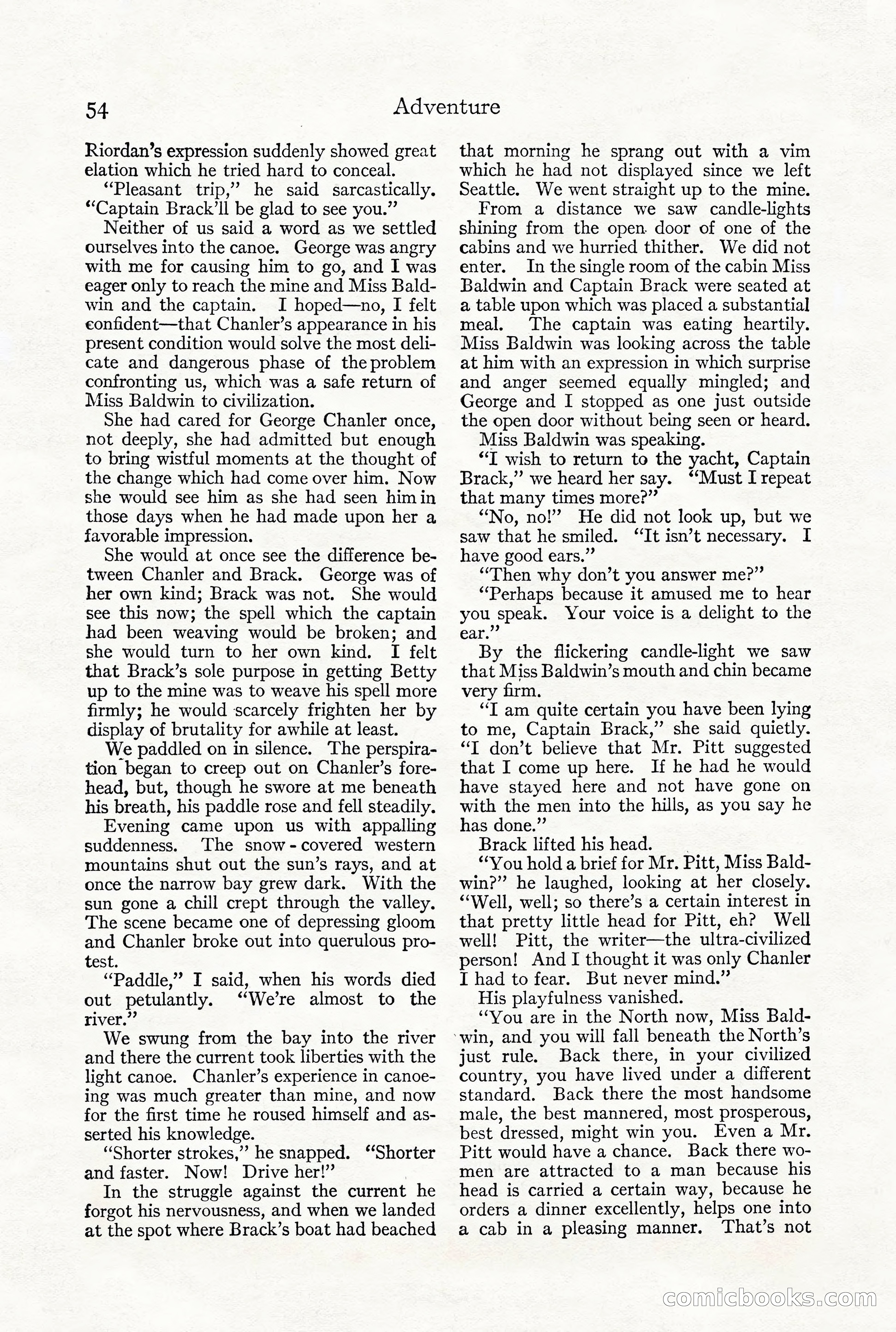 Adventure Magazine, December 1916 — page 56 of 228