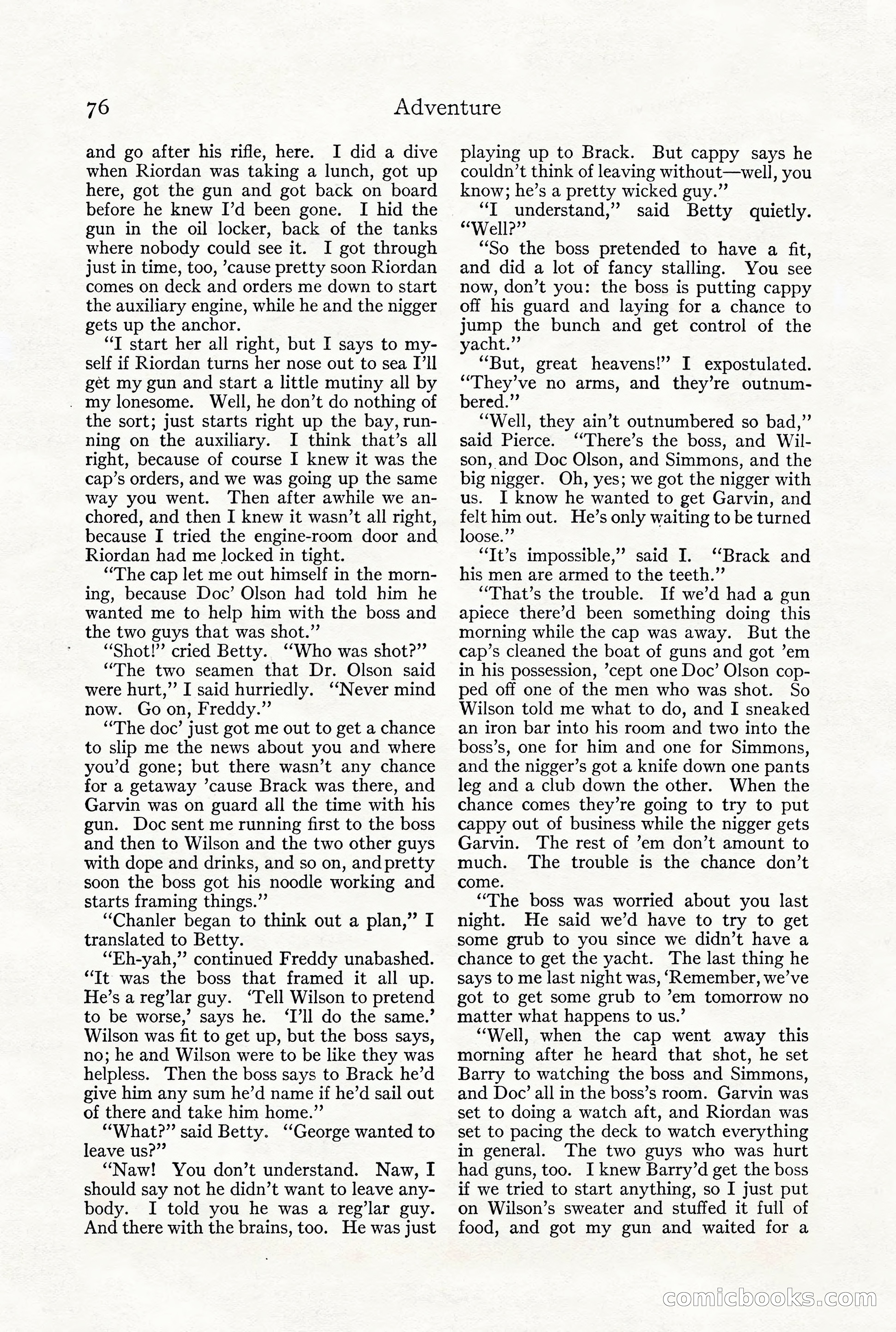 Adventure Magazine, December 1916 — page 78 of 228