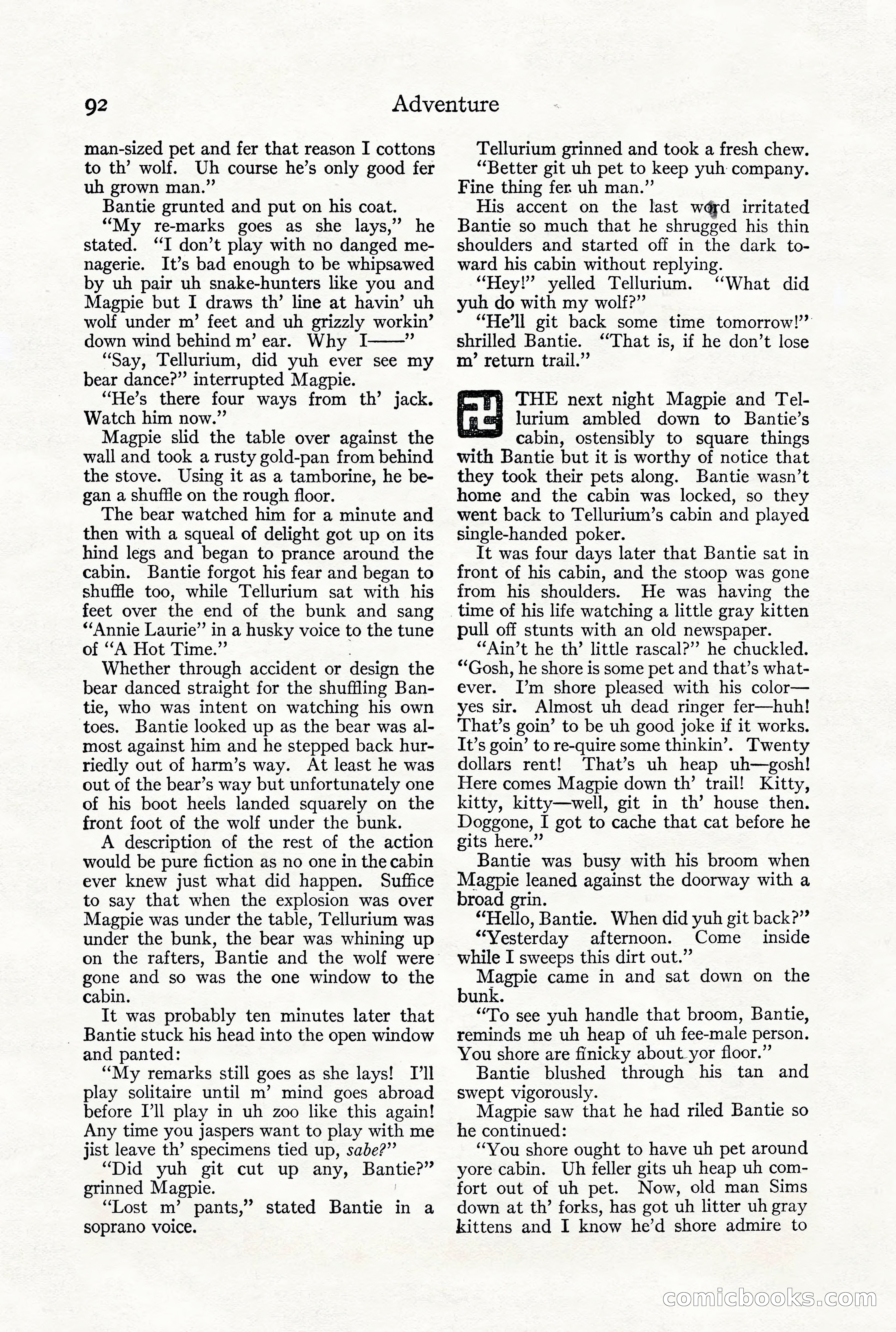 Adventure Magazine, December 1916 — page 94 of 228