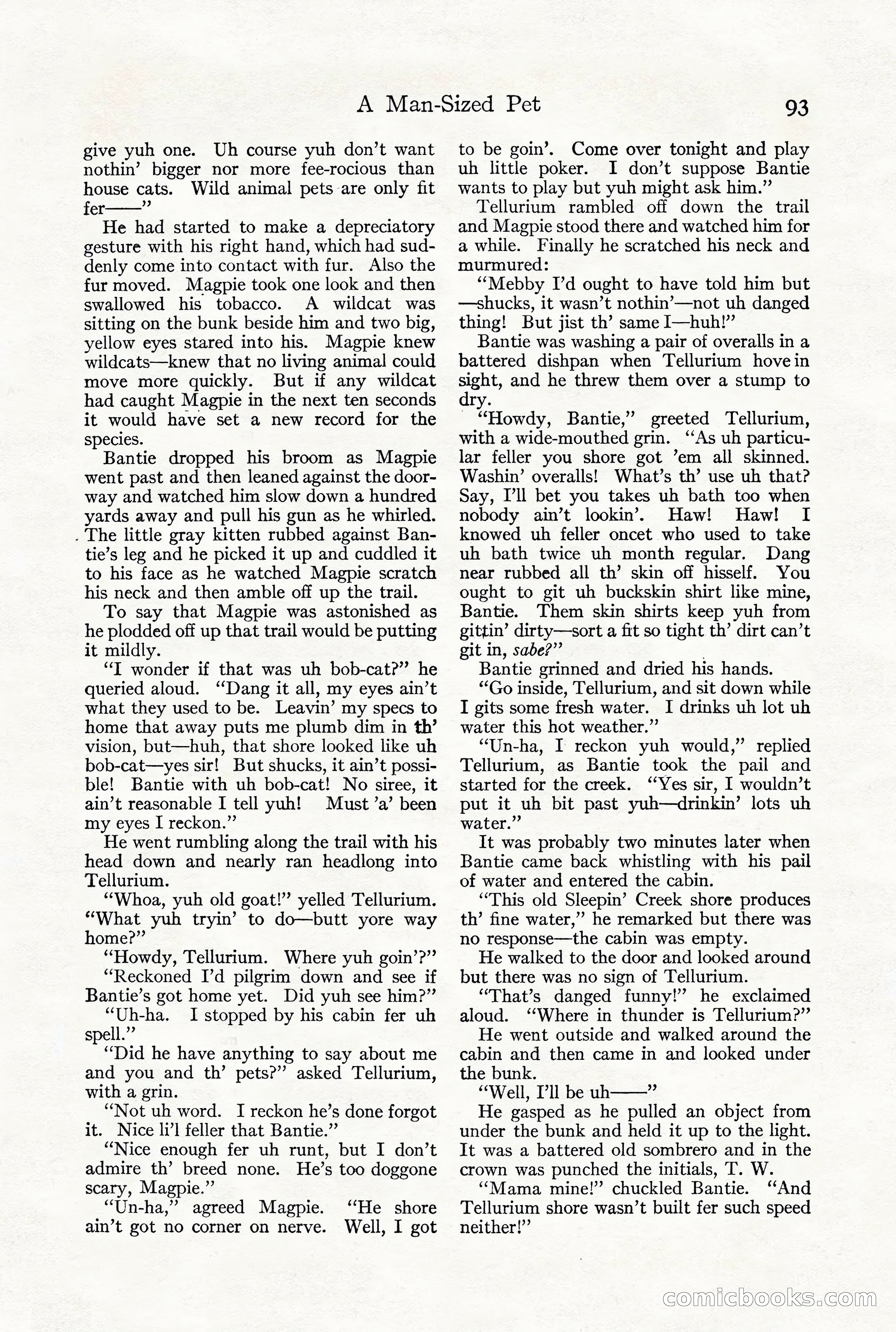 Adventure Magazine, December 1916 — page 95 of 228