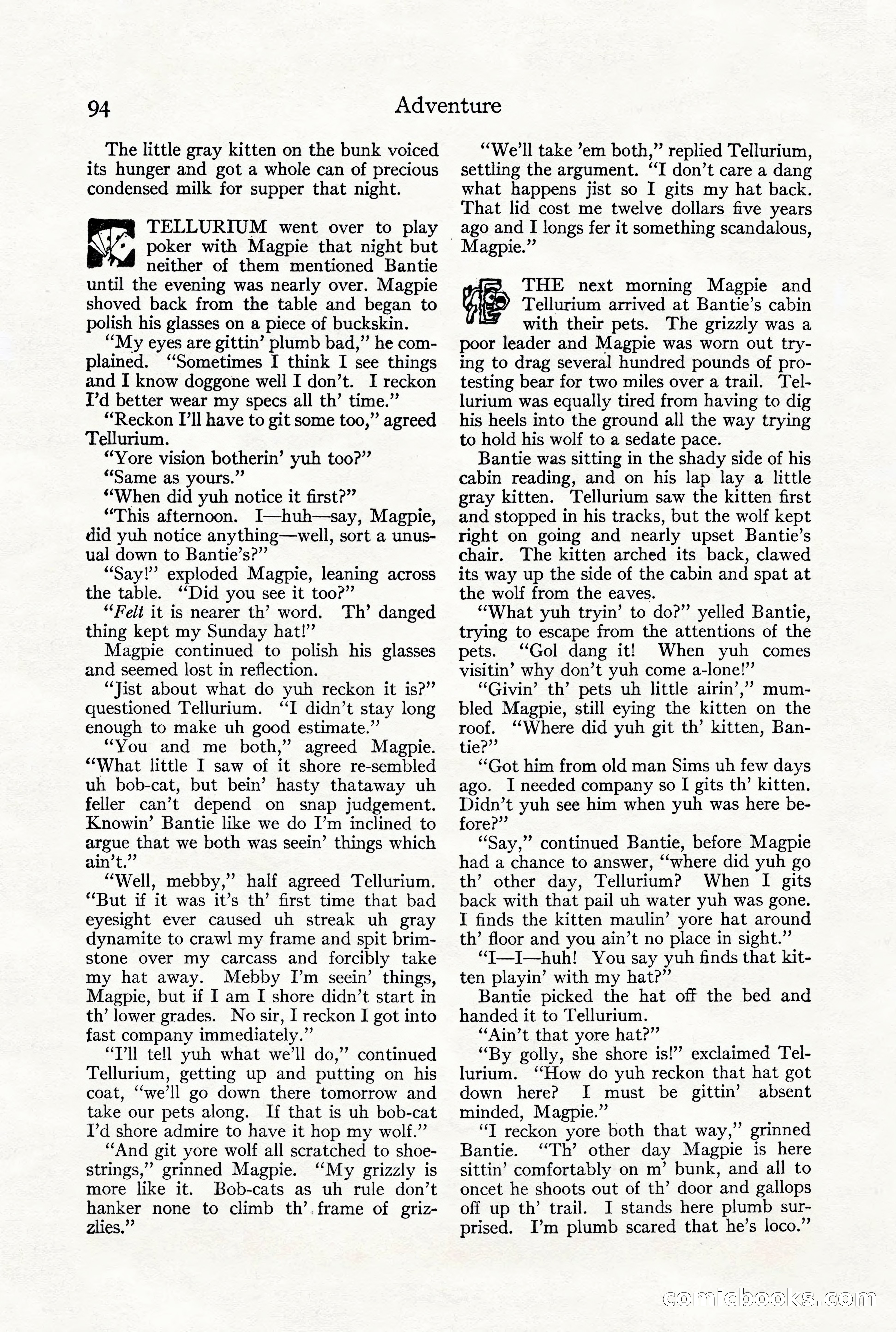 Adventure Magazine, December 1916 — page 96 of 228