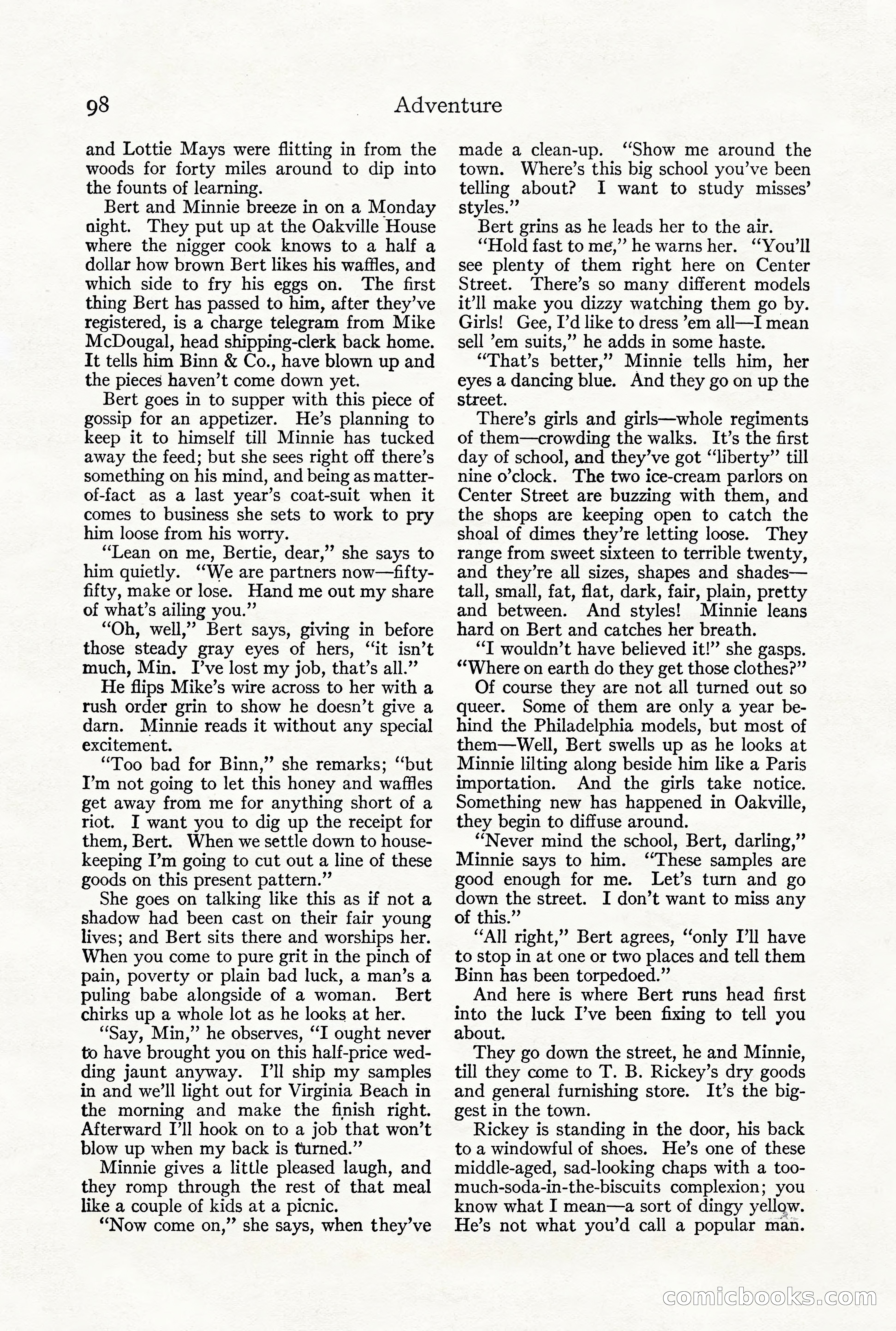 Adventure Magazine, December 1916 — page 100 of 228