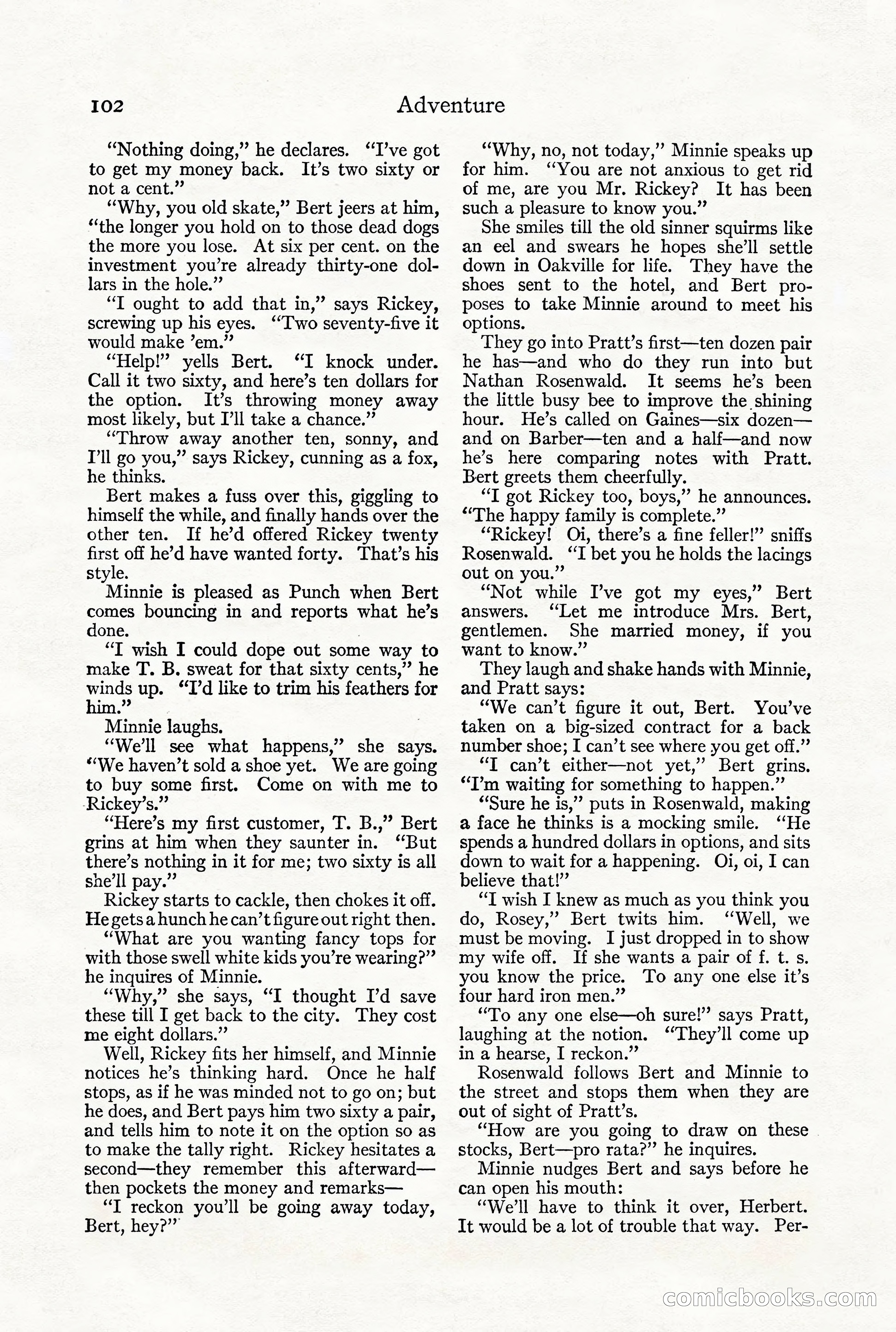 Adventure Magazine, December 1916 — page 104 of 228