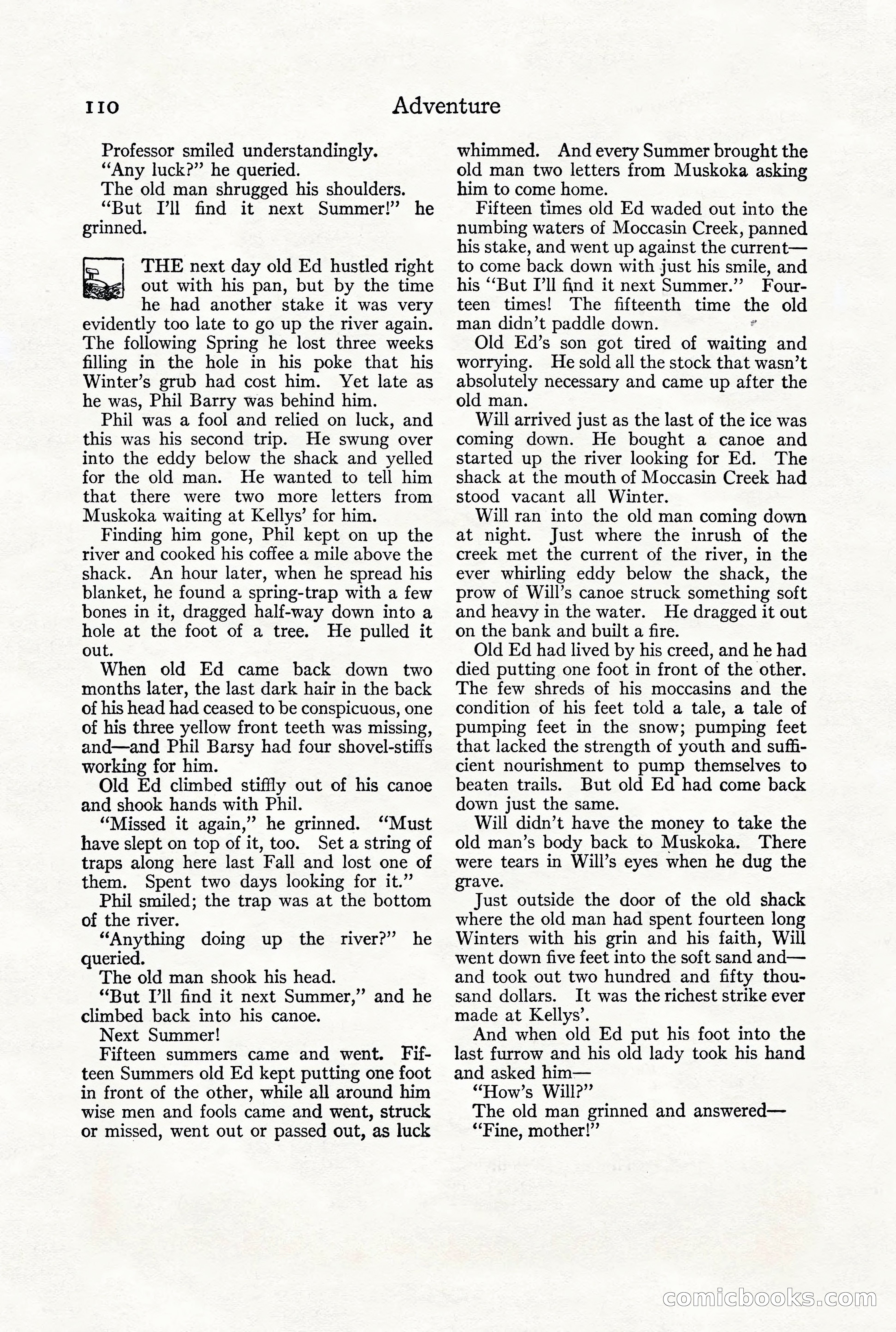 Adventure Magazine, December 1916 — page 112 of 228