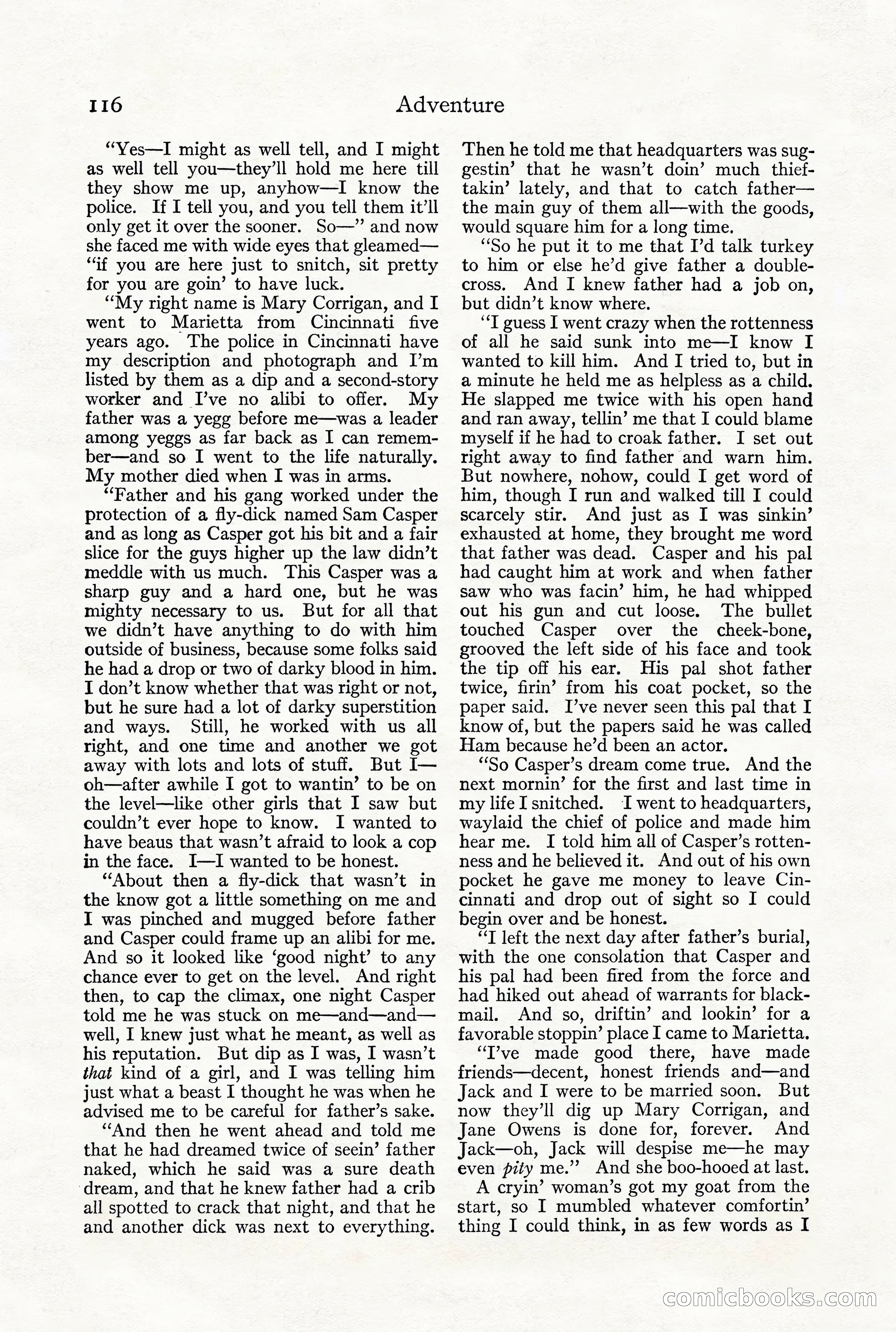 Adventure Magazine, December 1916 — page 118 of 228