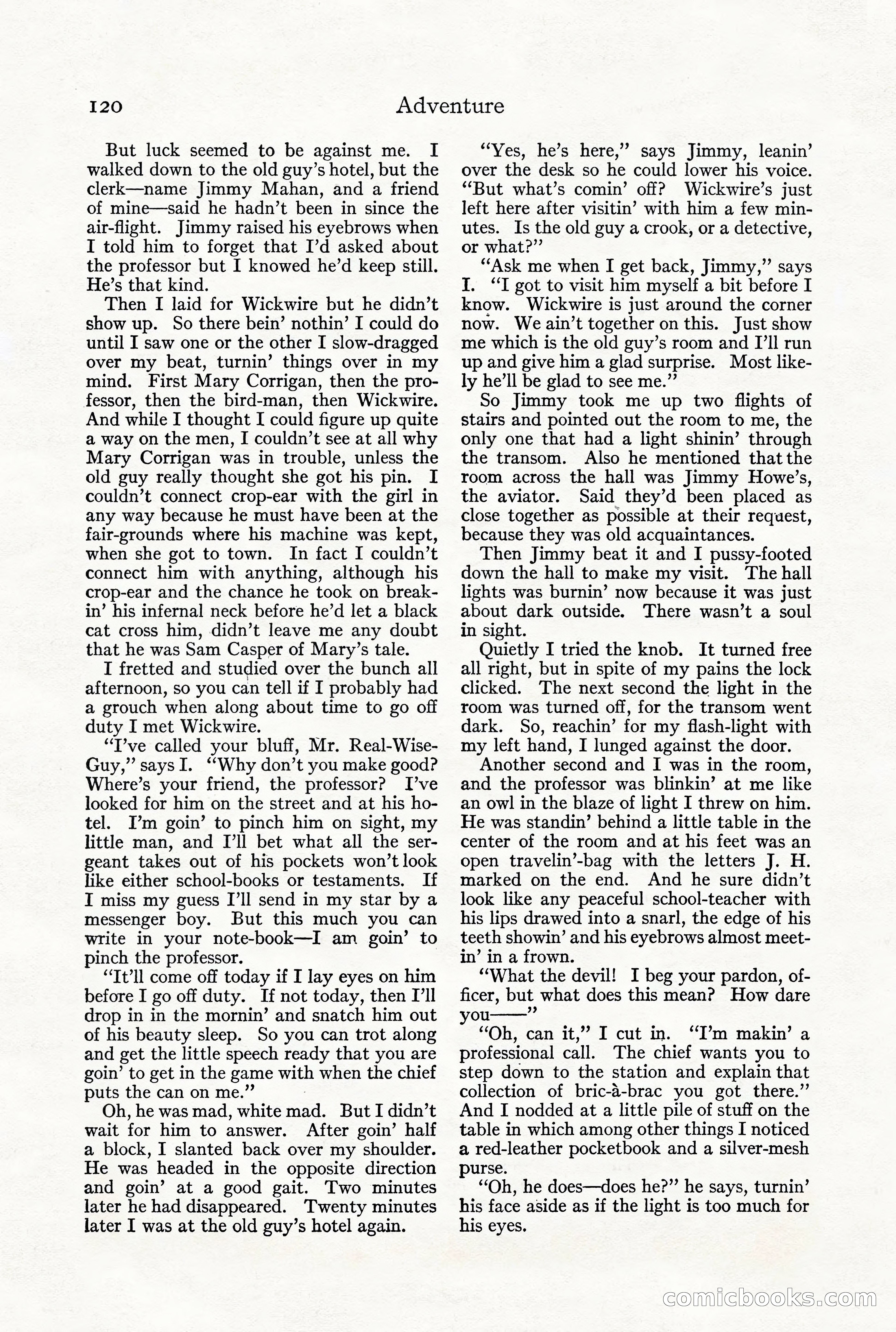 Adventure Magazine, December 1916 — page 122 of 228