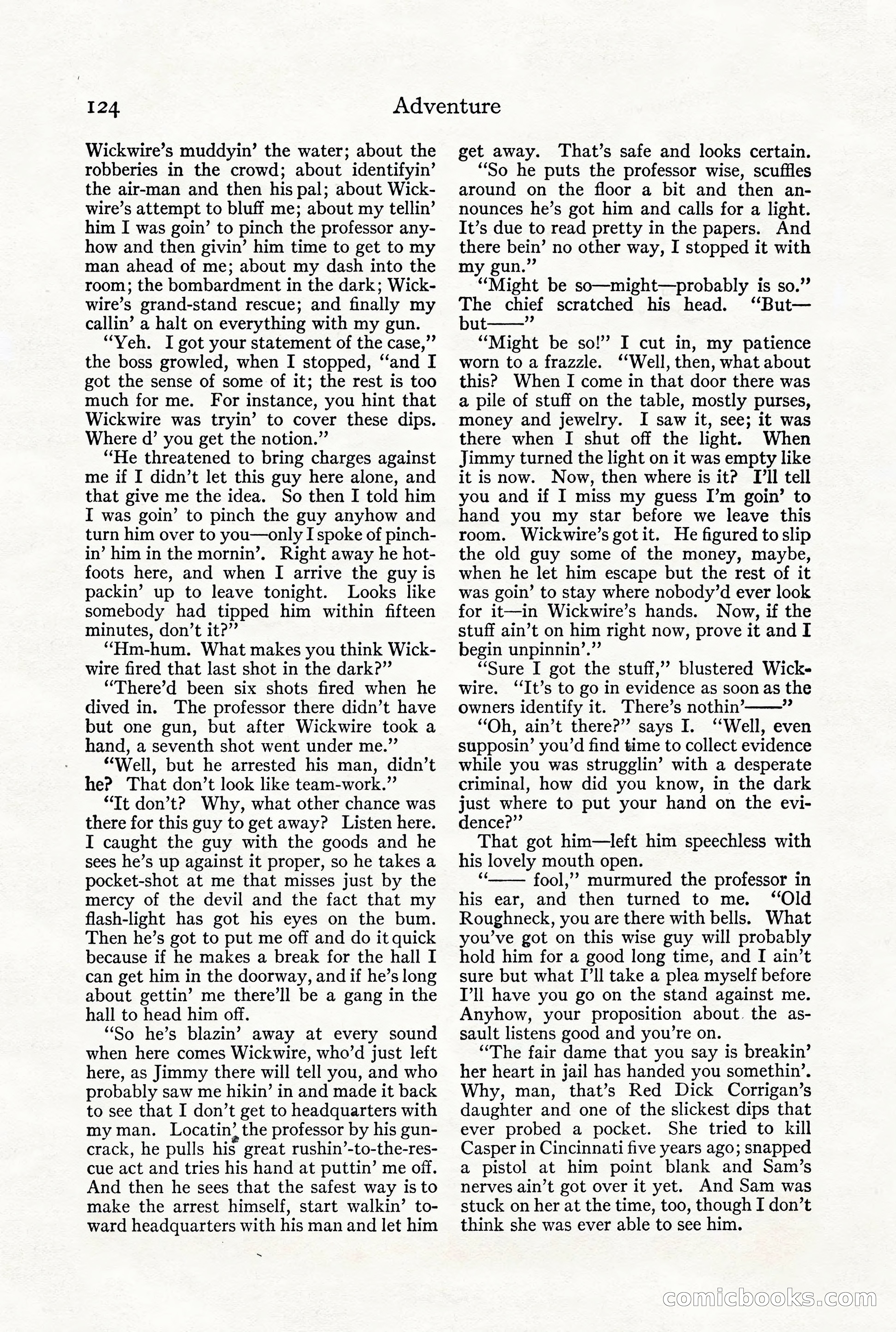 Adventure Magazine, December 1916 — page 126 of 228