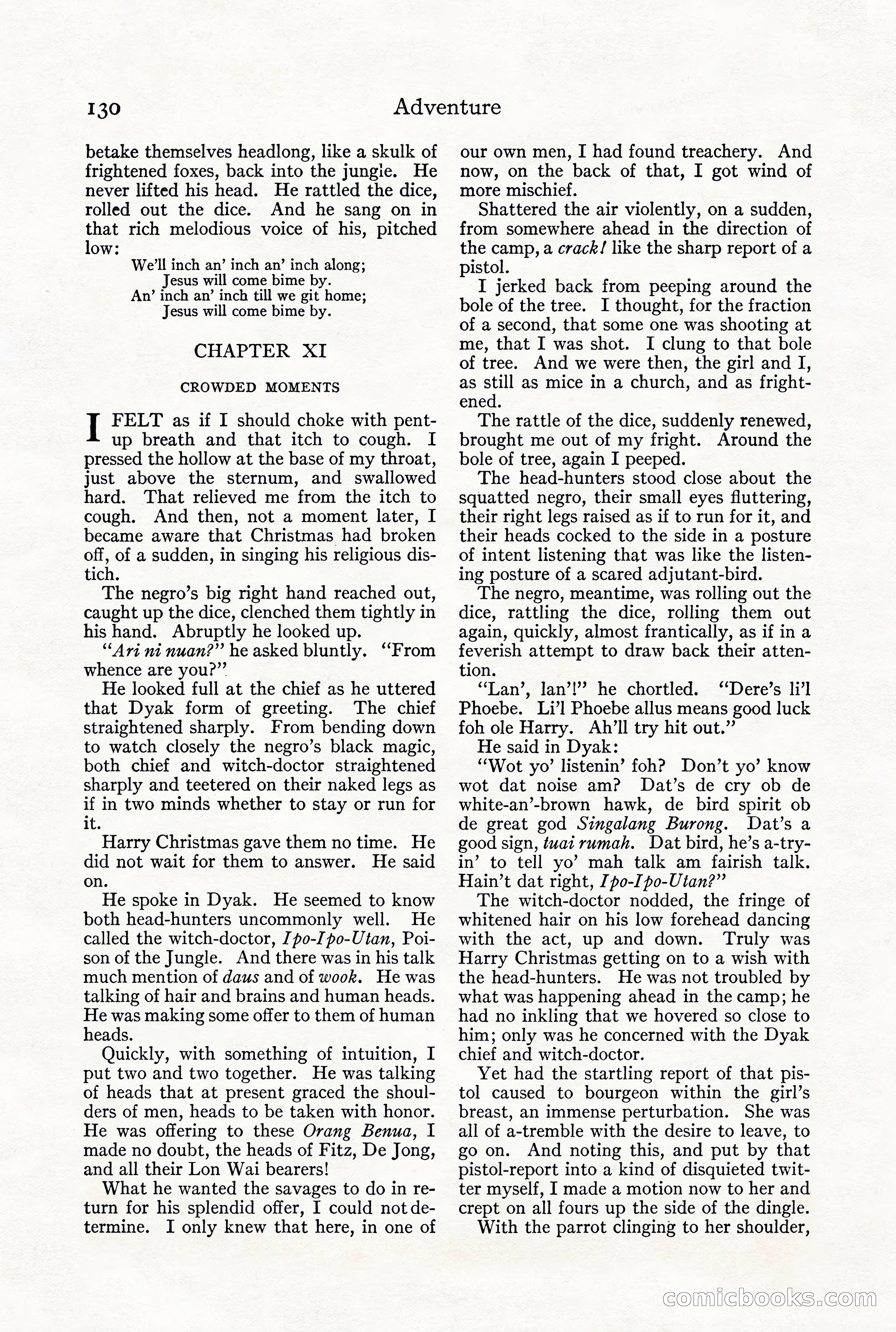 Adventure Magazine, December 1916 — page 132 of 228