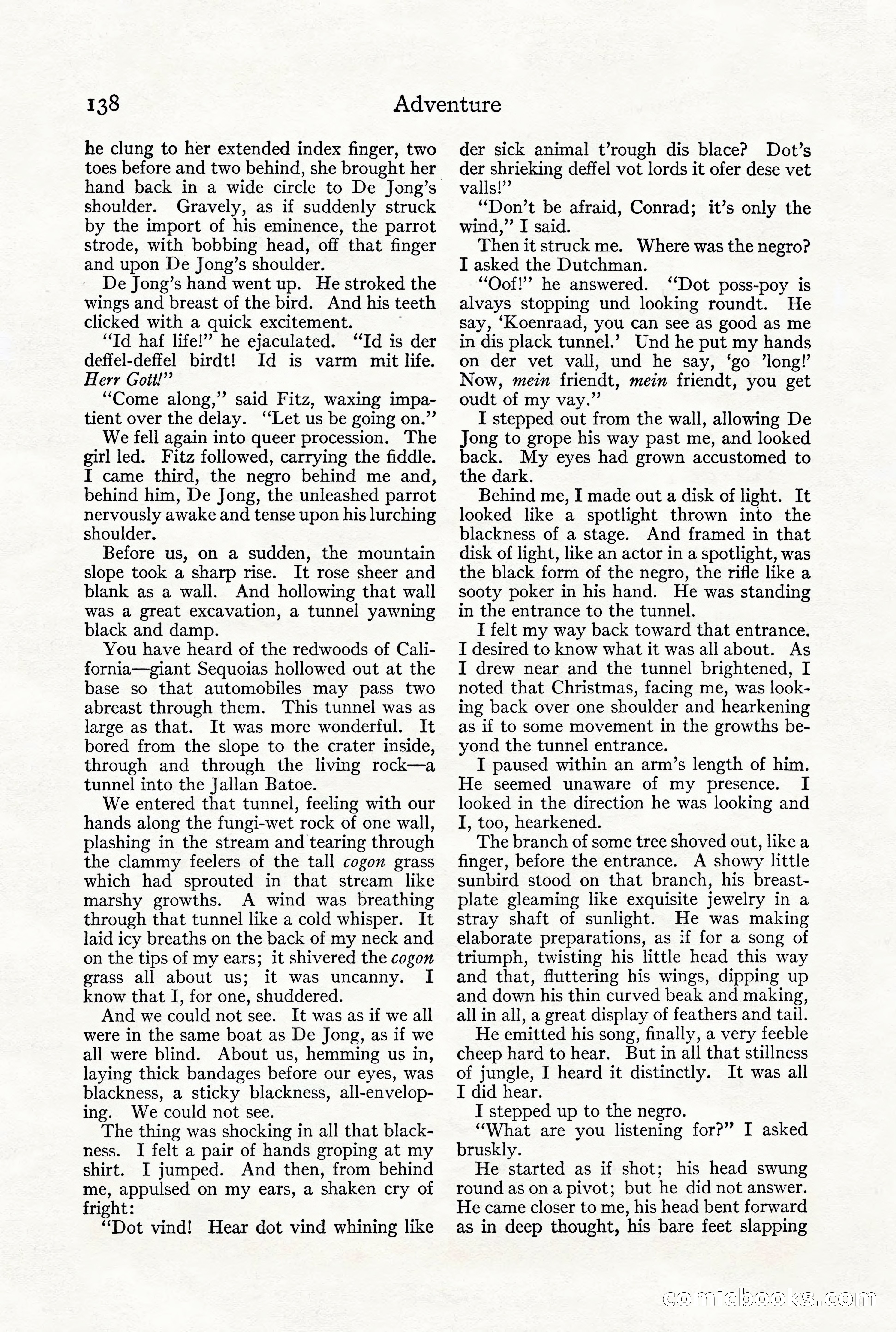 Adventure Magazine, December 1916 — page 140 of 228