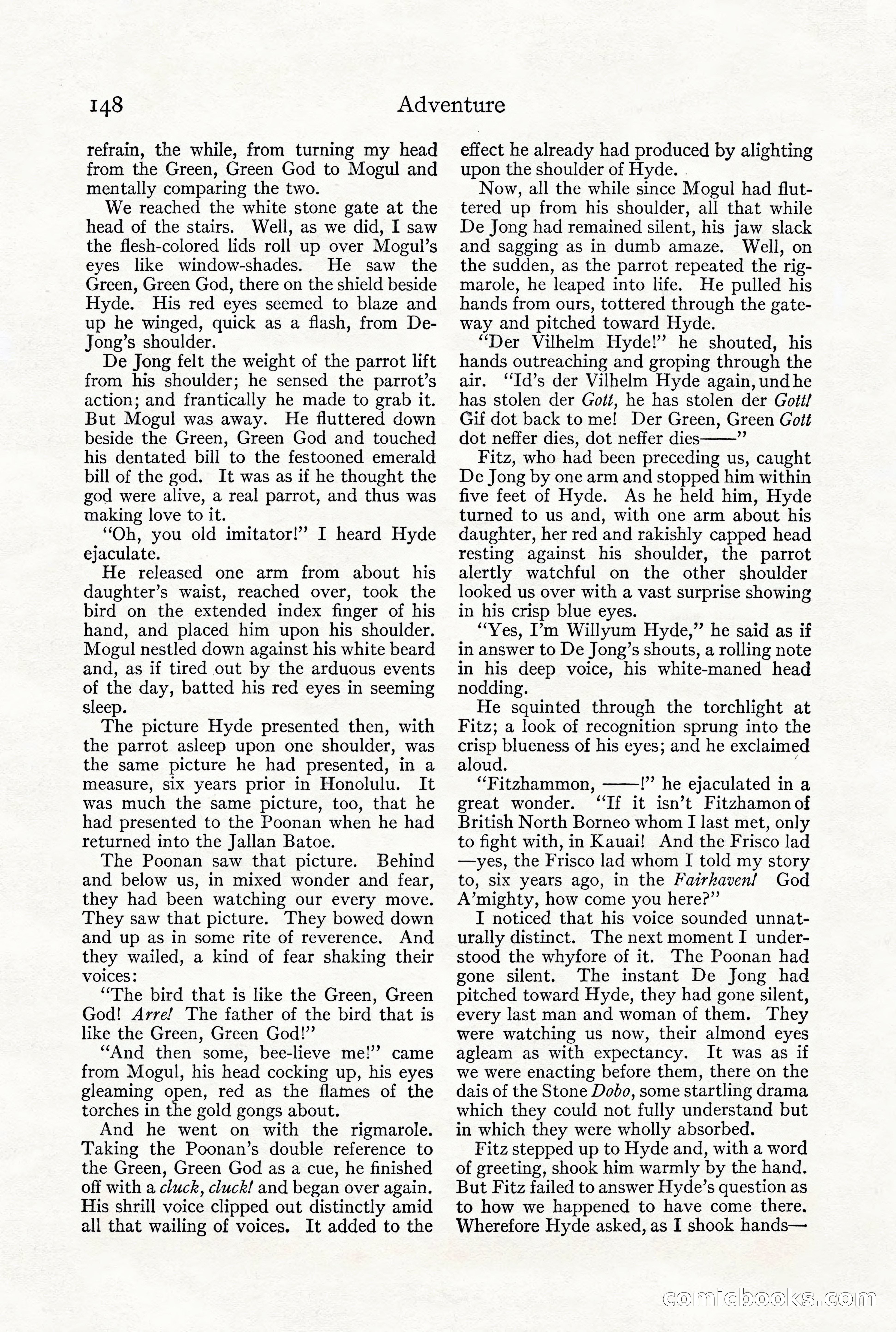 Adventure Magazine, December 1916 — page 150 of 228