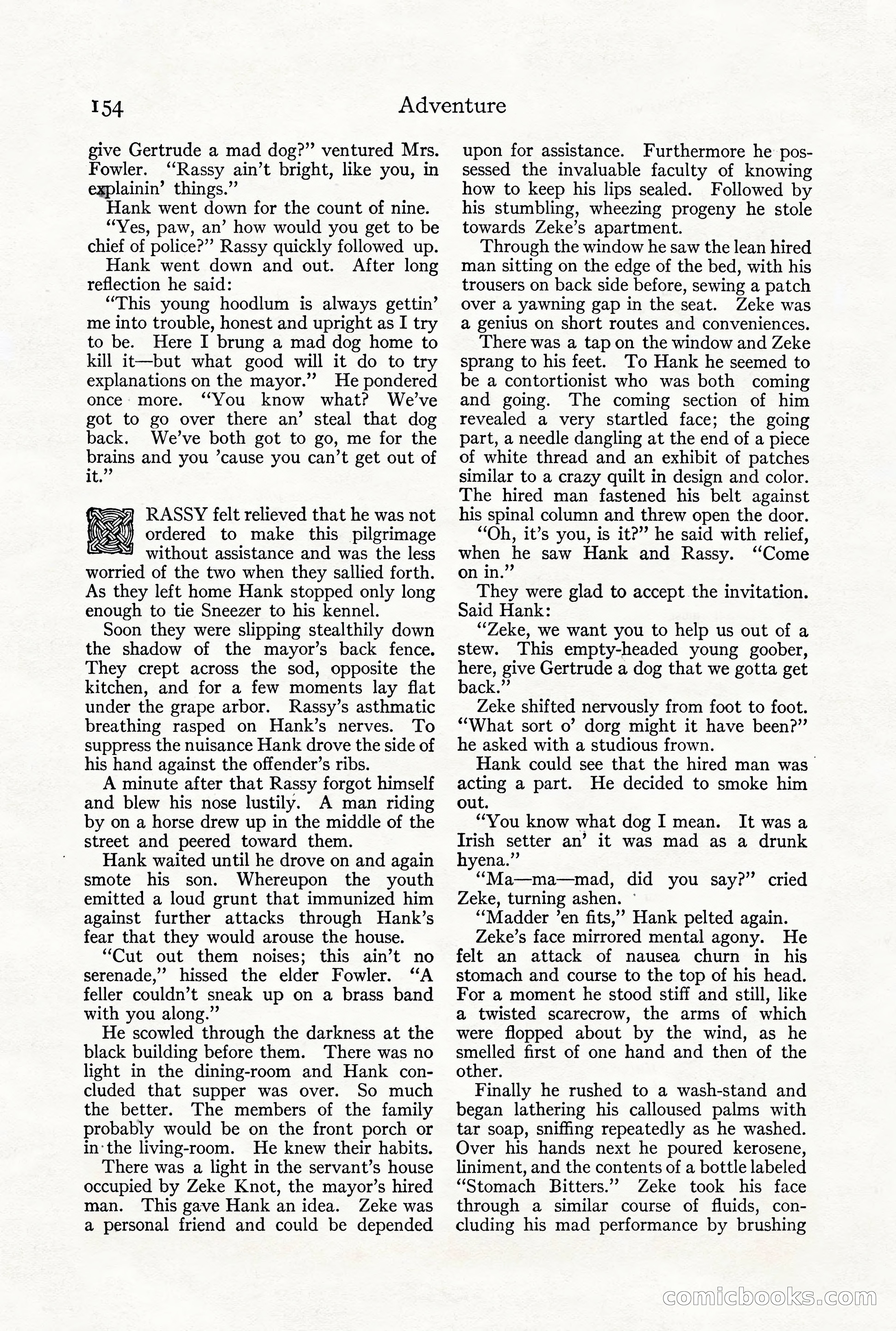 Adventure Magazine, December 1916 — page 156 of 228