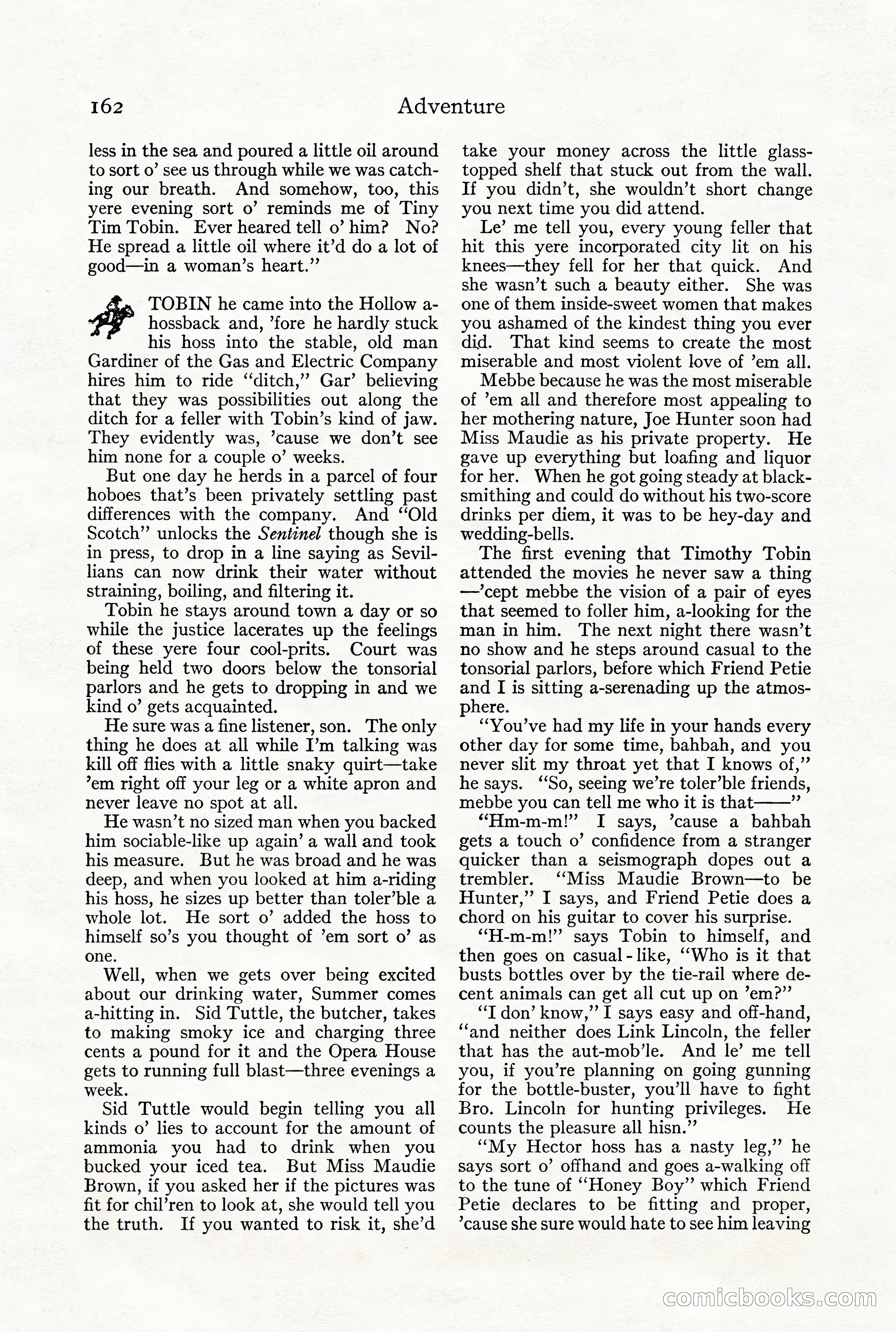 Adventure Magazine, December 1916 — page 164 of 228