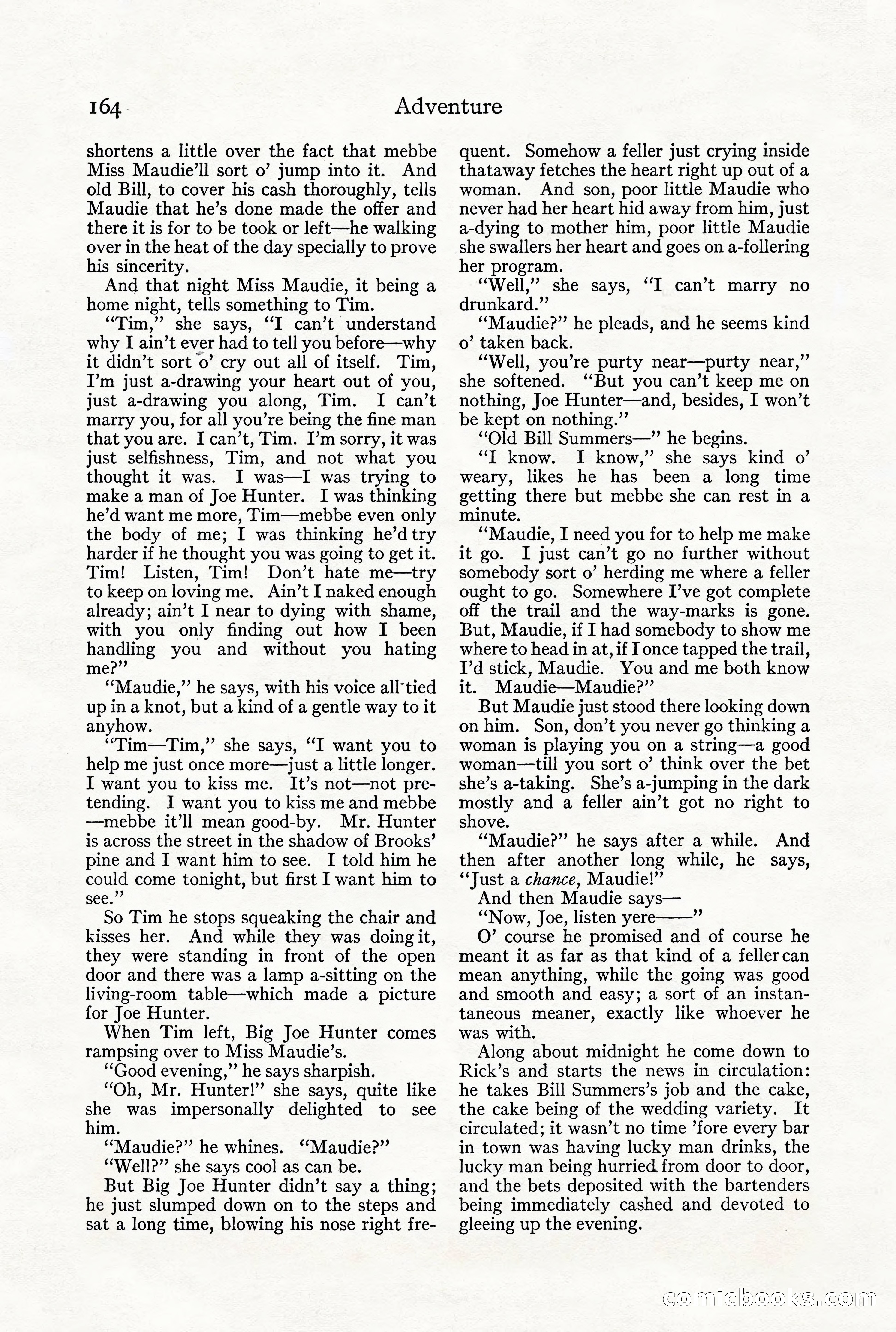 Adventure Magazine, December 1916 — page 166 of 228