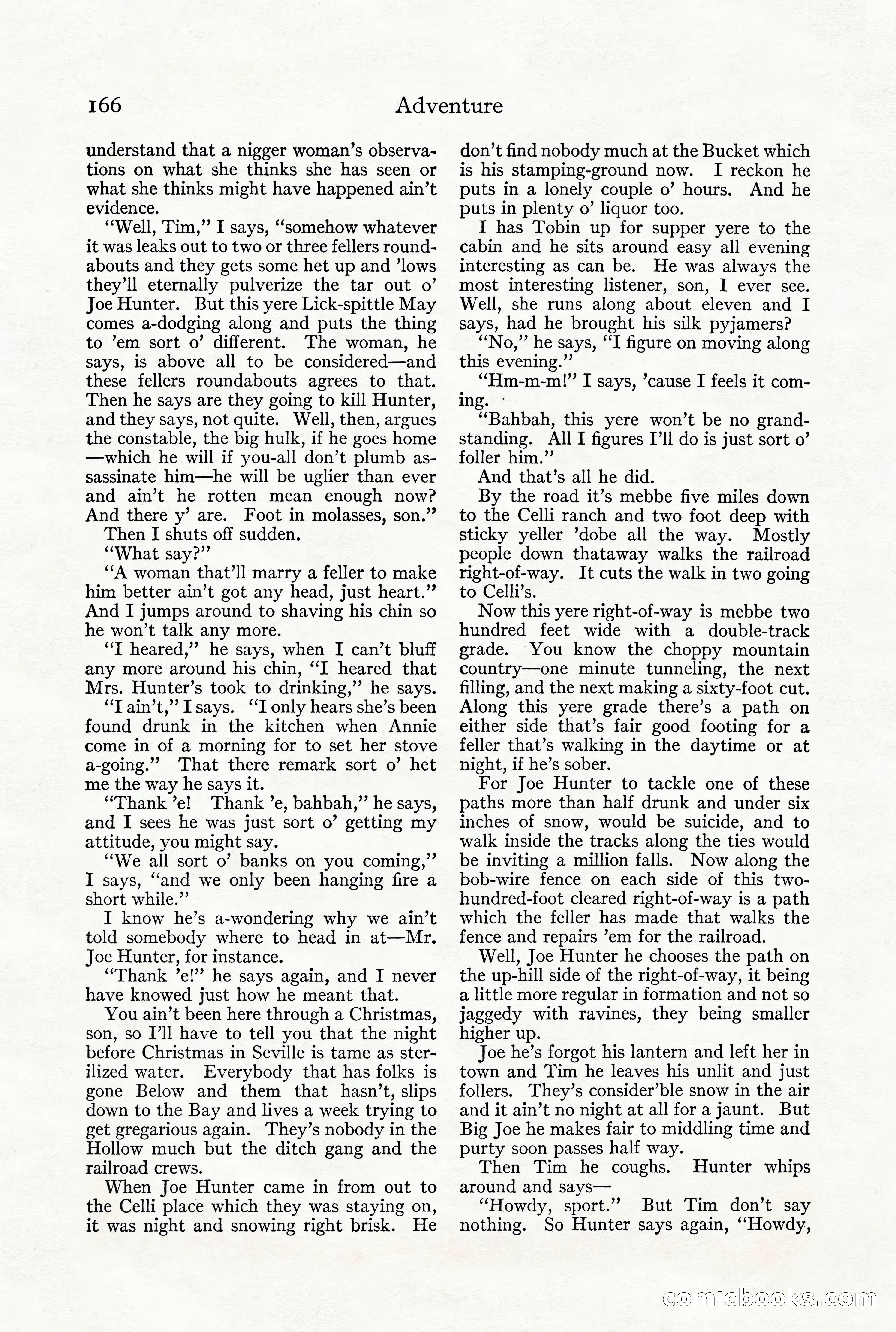 Adventure Magazine, December 1916 — page 168 of 228