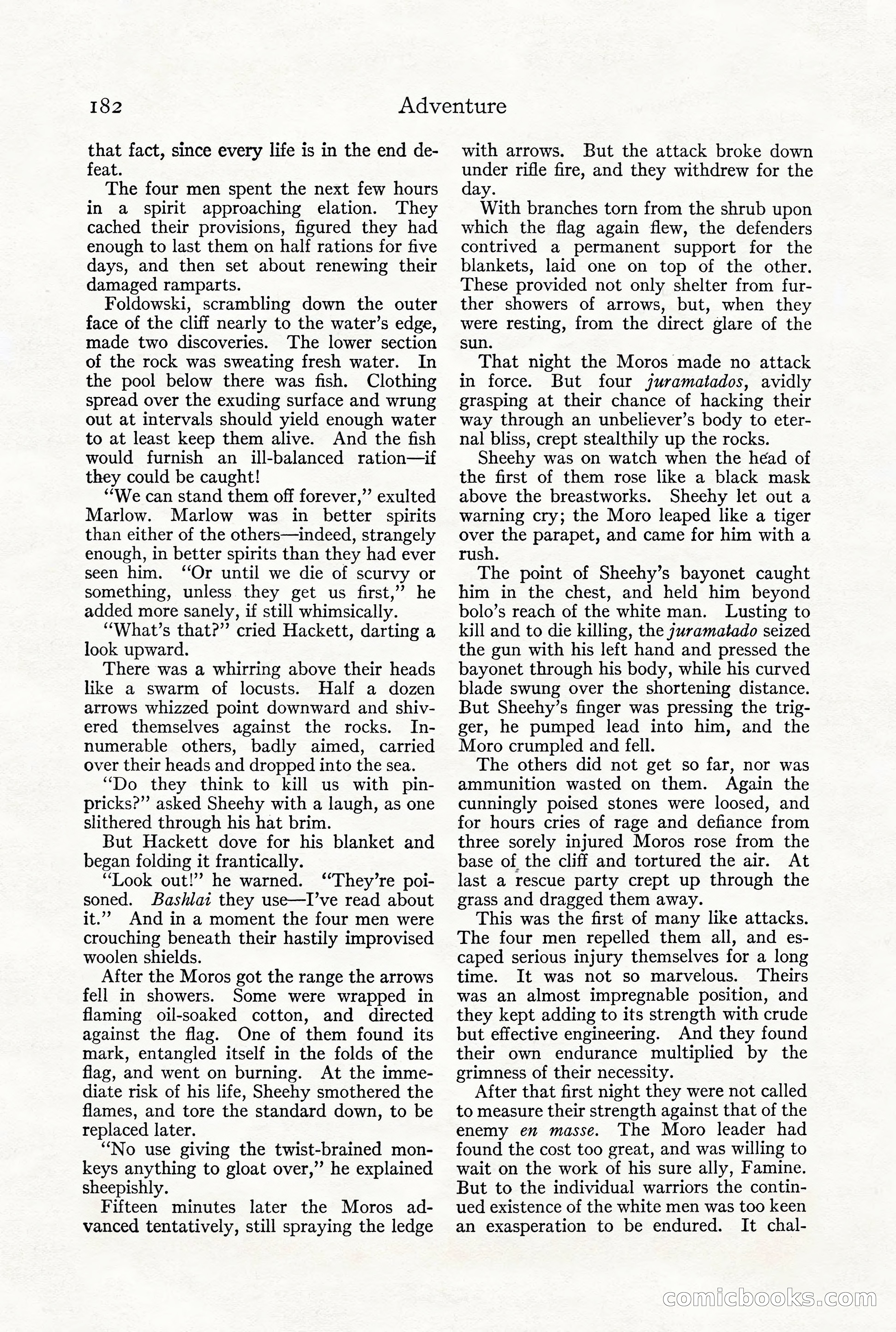 Adventure Magazine, December 1916 — page 184 of 228