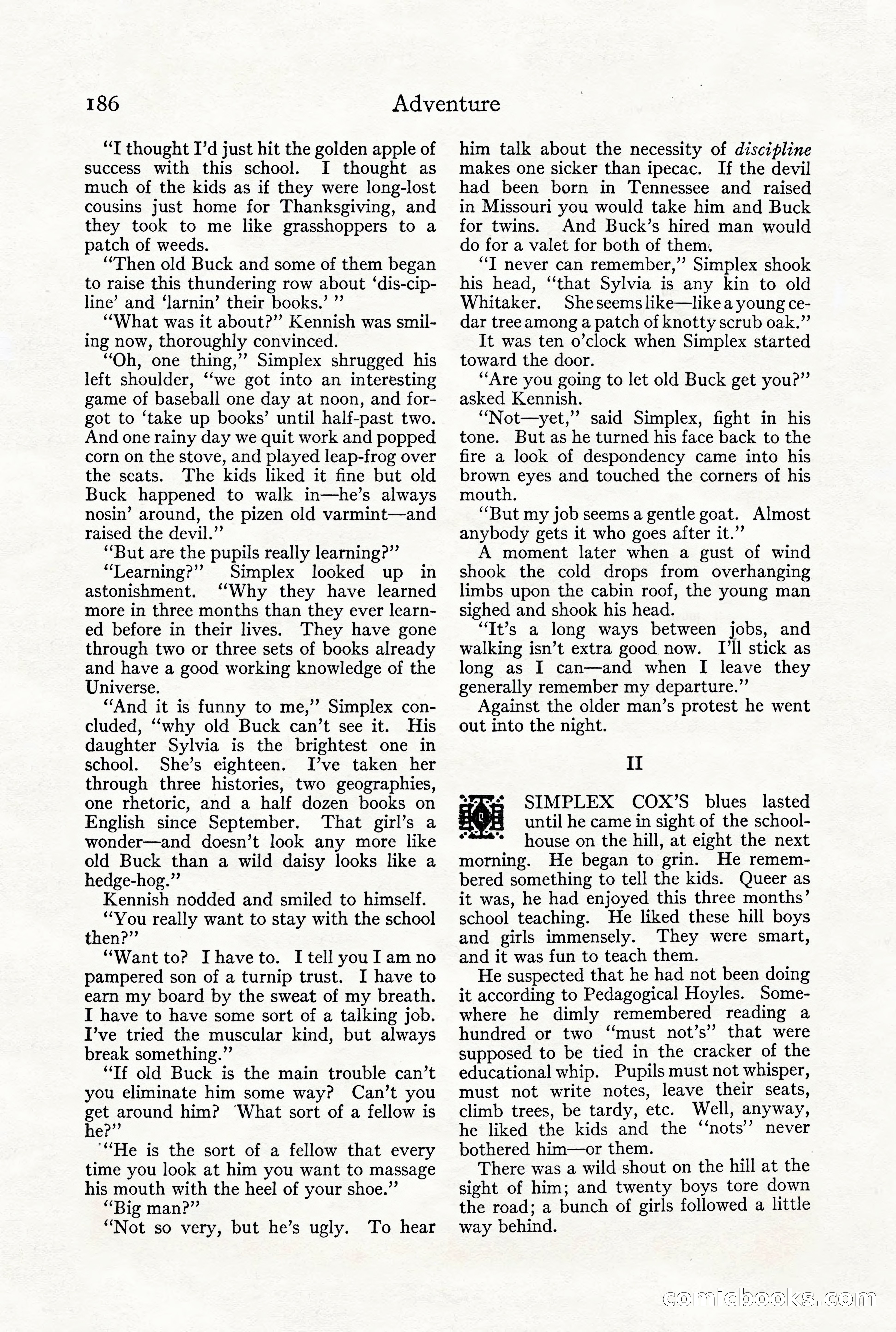 Adventure Magazine, December 1916 — page 188 of 228