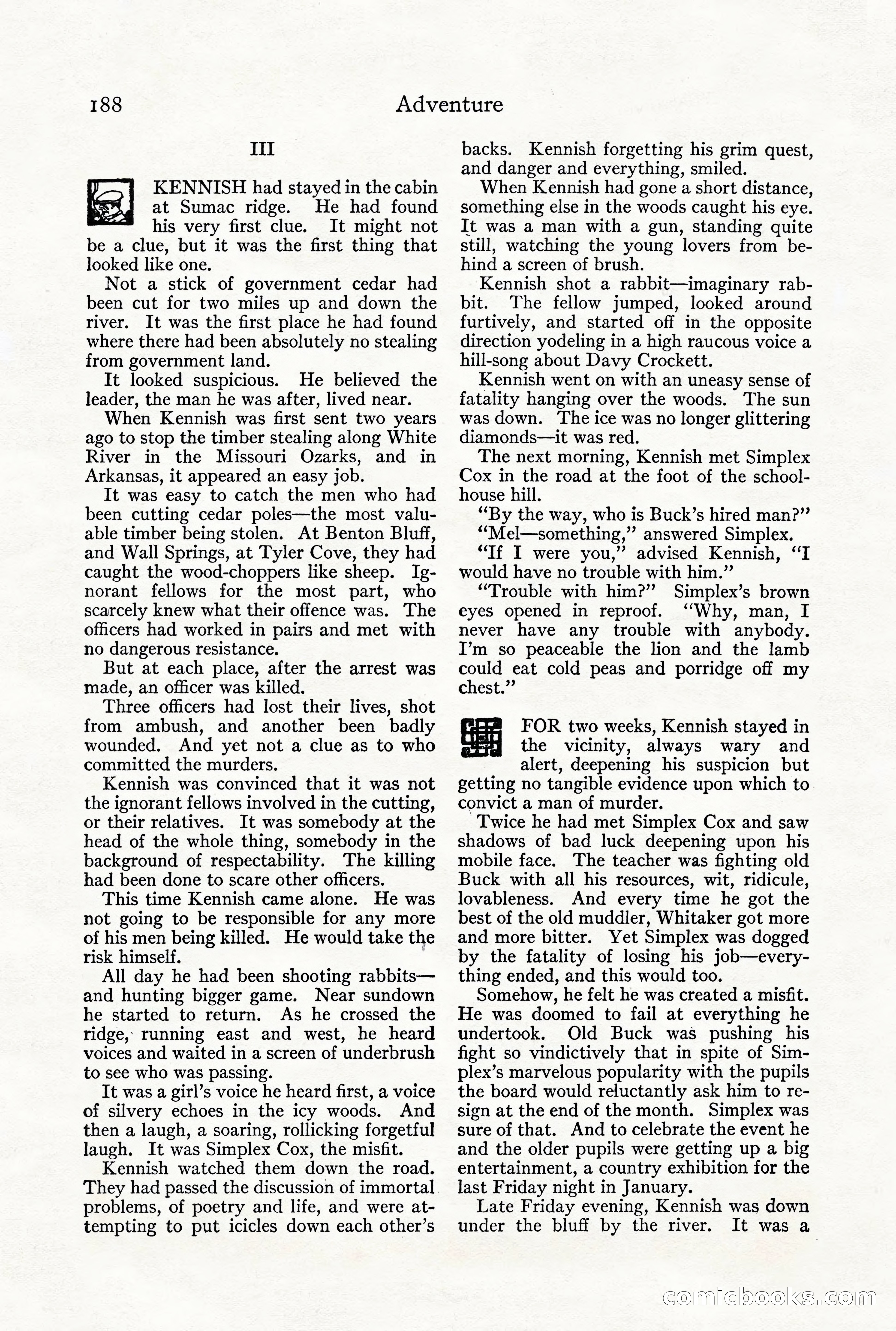 Adventure Magazine, December 1916 — page 190 of 228