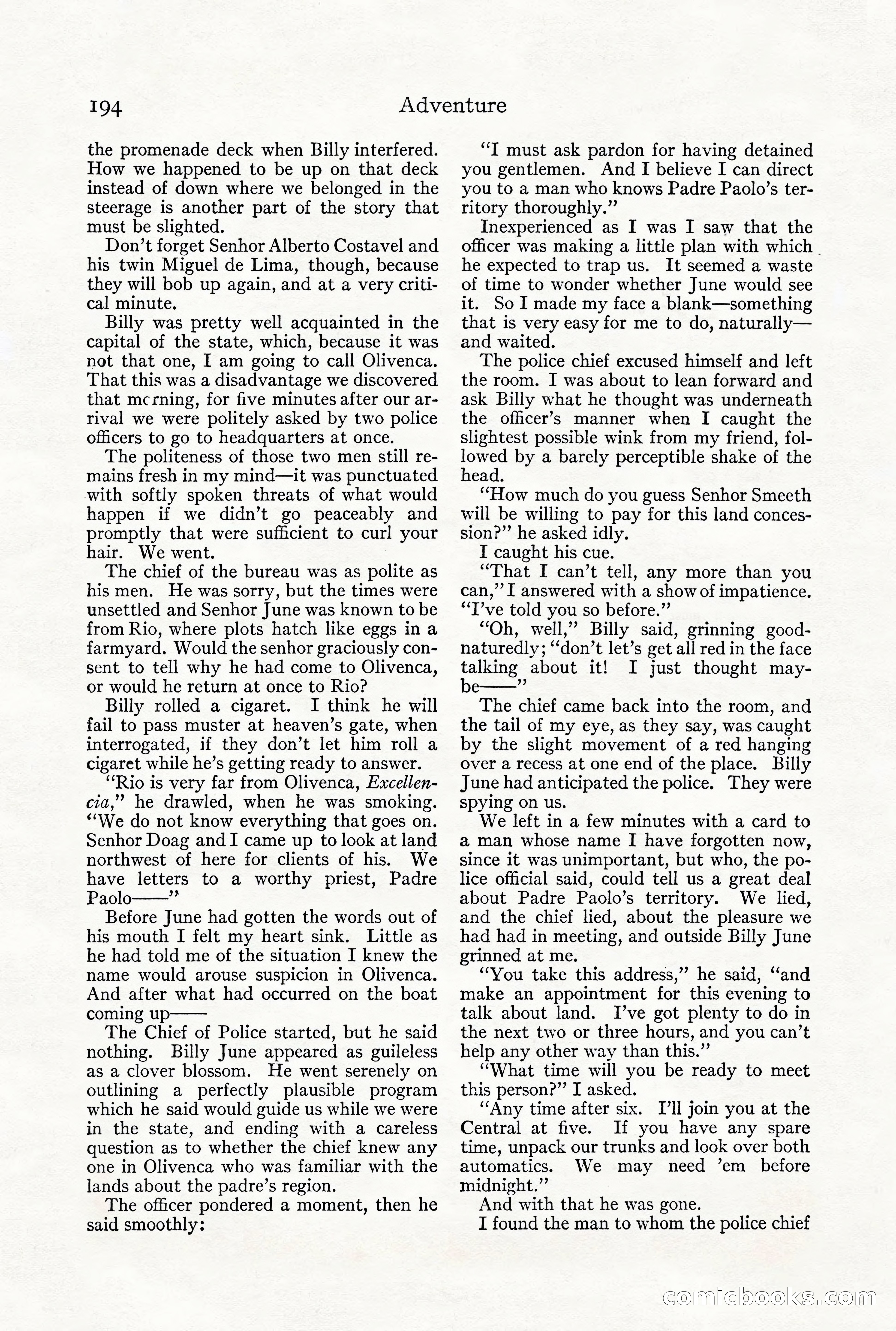 Adventure Magazine, December 1916 — page 196 of 228