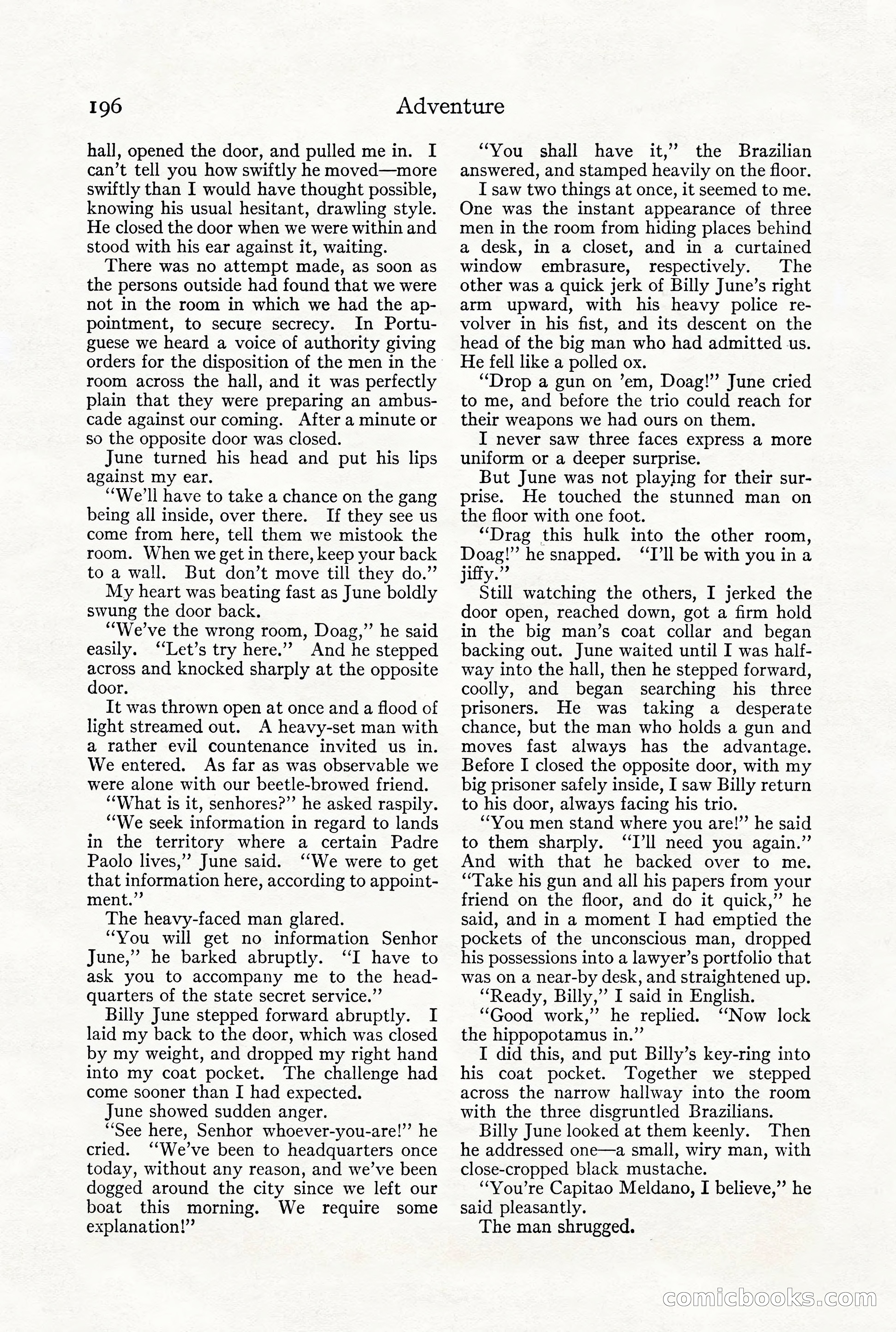 Adventure Magazine, December 1916 — page 198 of 228