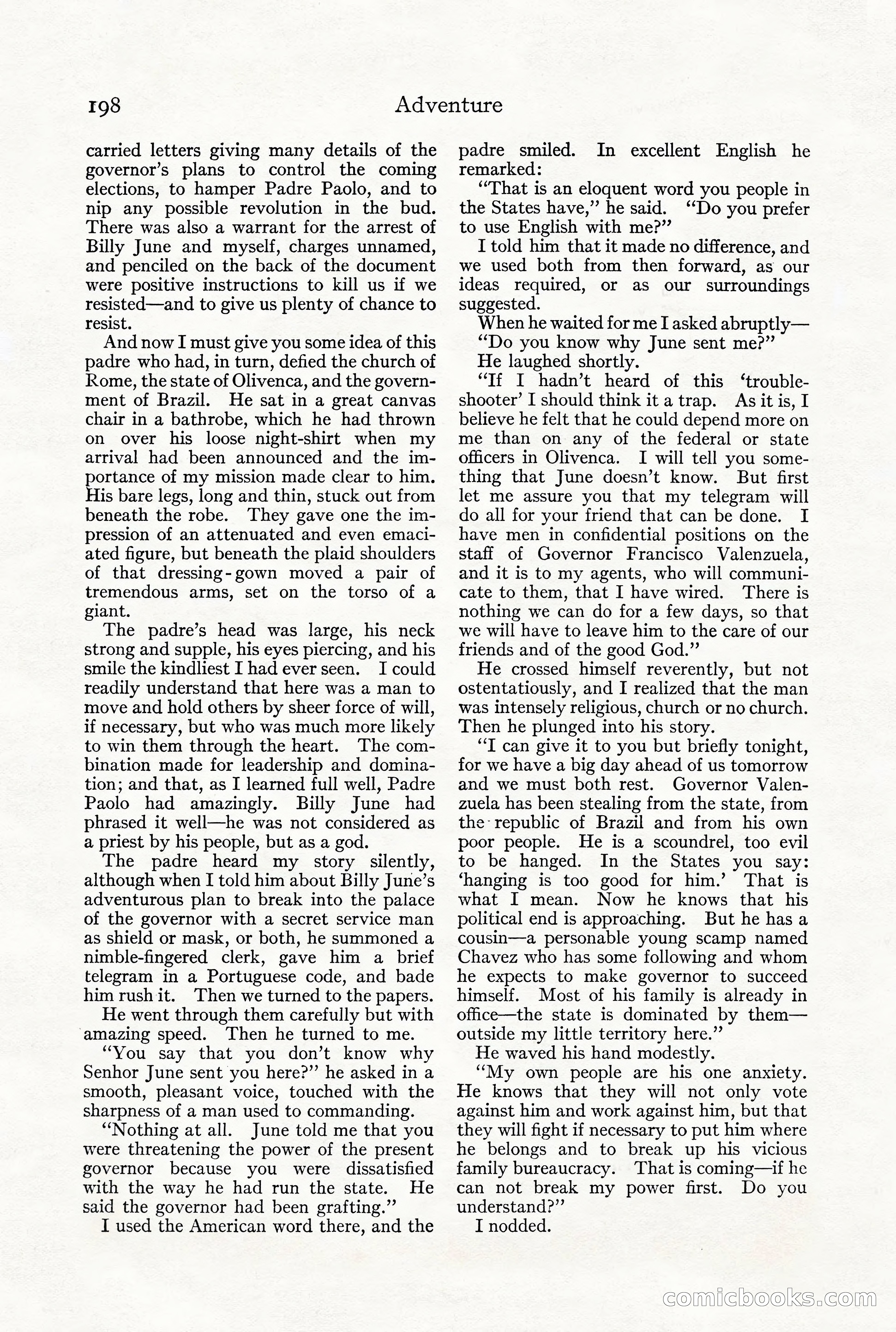 Adventure Magazine, December 1916 — page 200 of 228