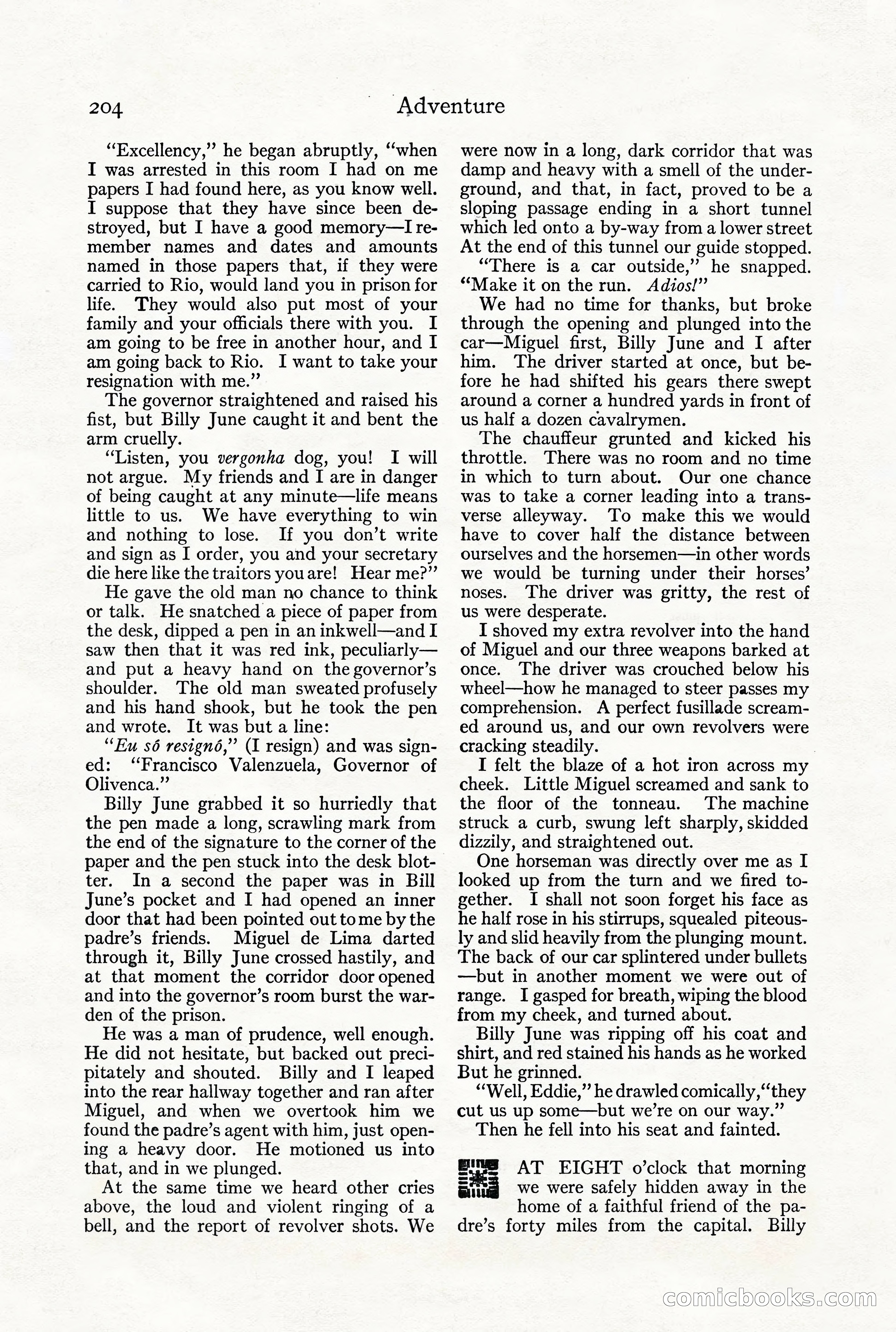 Adventure Magazine, December 1916 — page 206 of 228