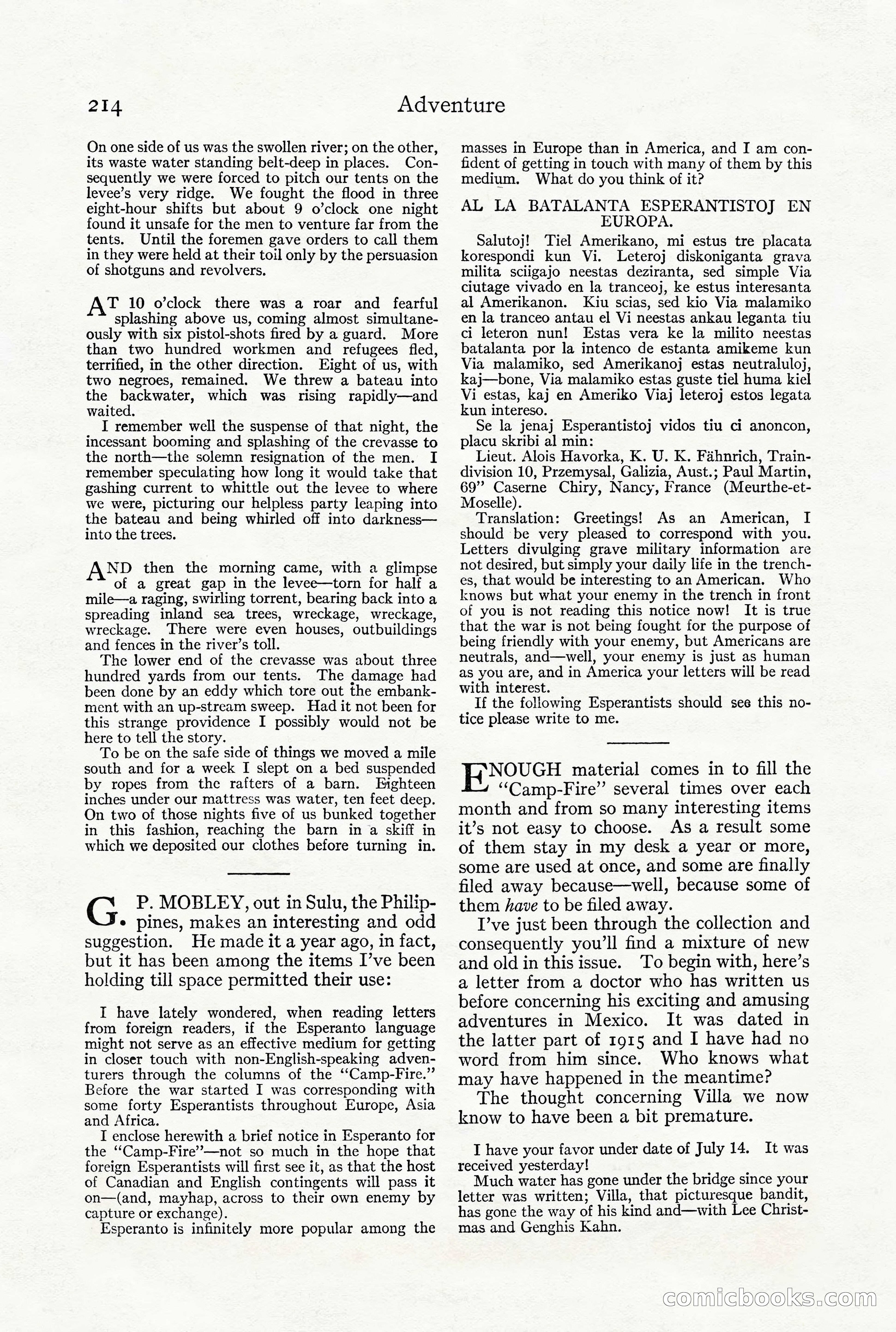 Adventure Magazine, December 1916 — page 216 of 228