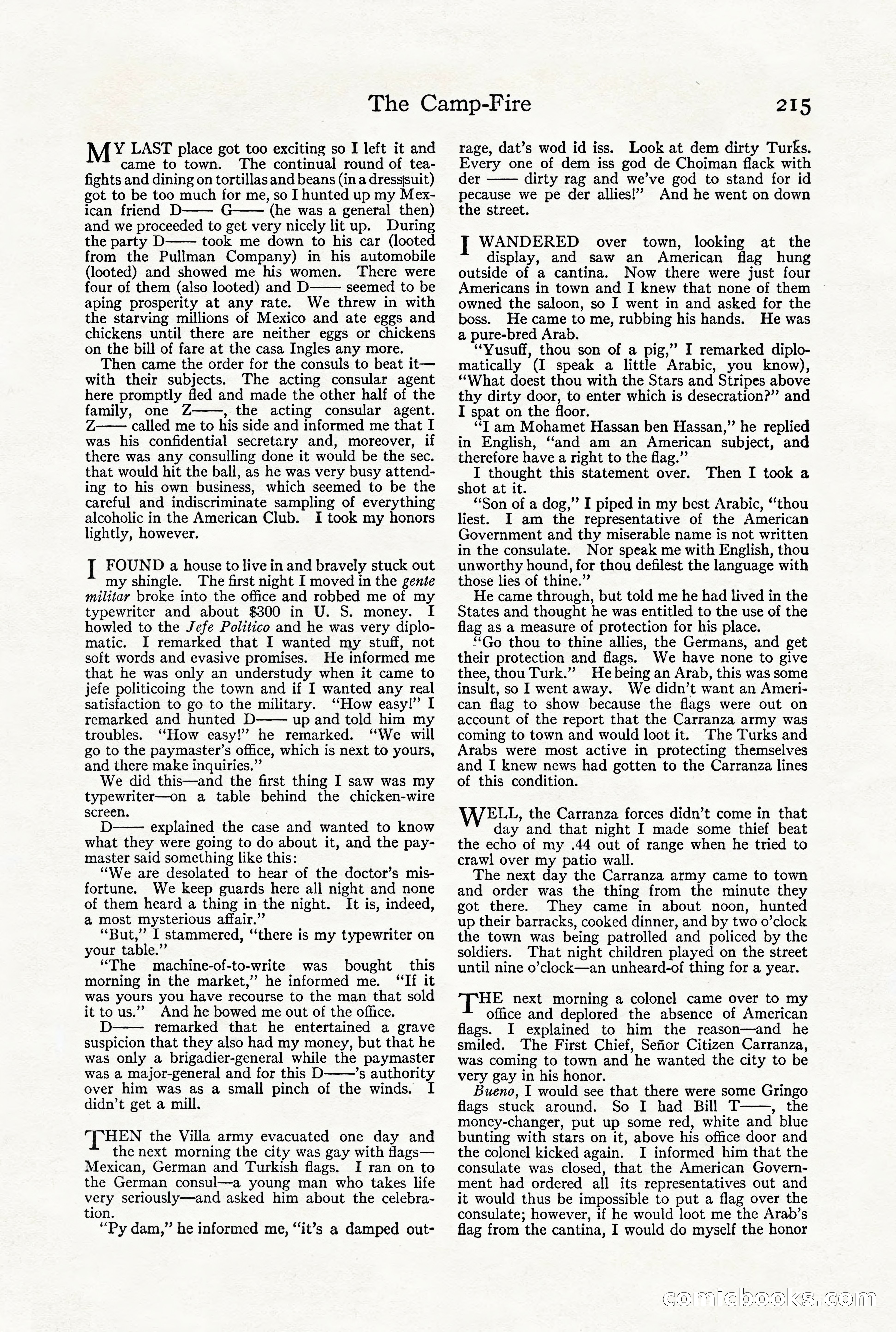 Adventure Magazine, December 1916 — page 217 of 228
