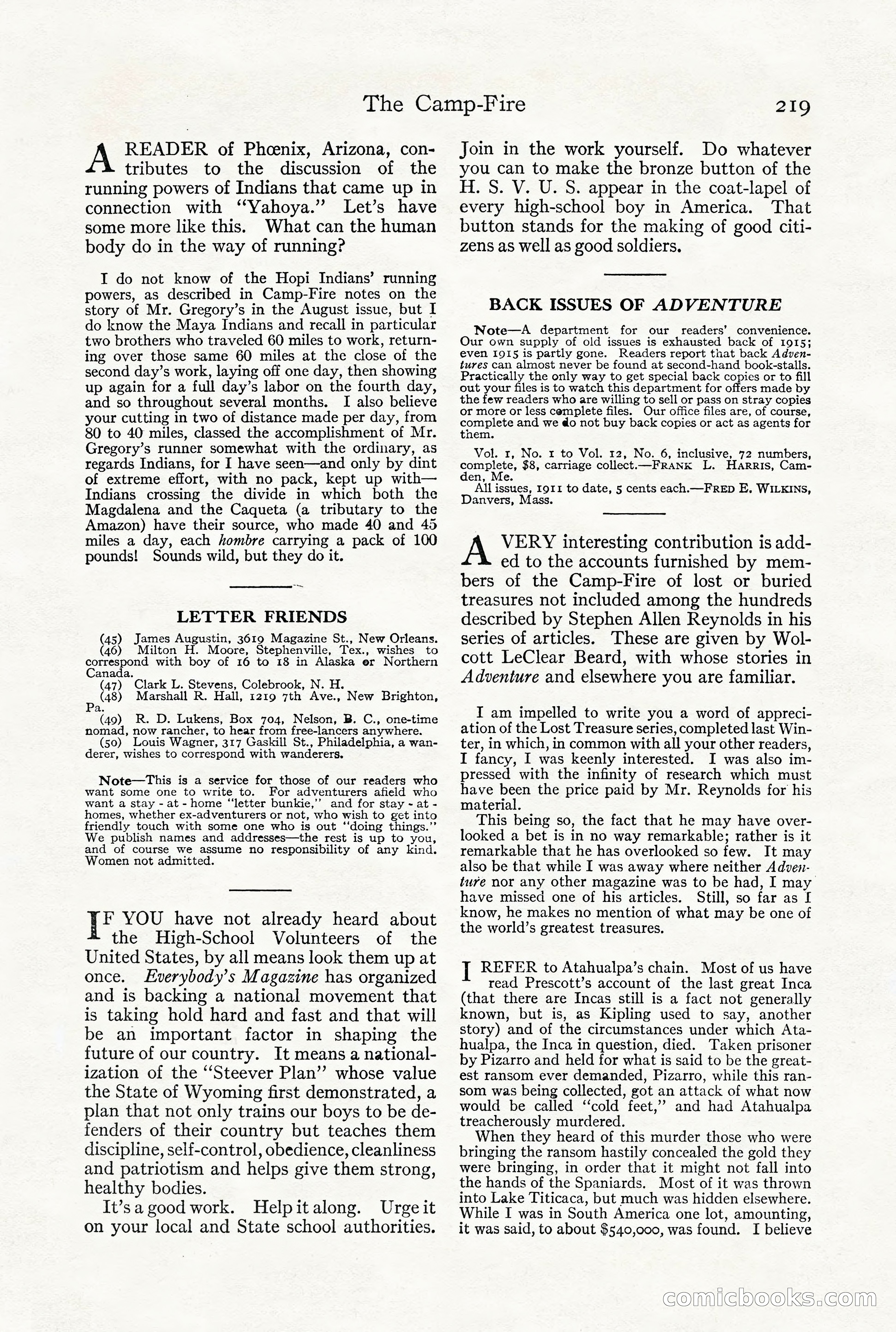 Adventure Magazine, December 1916 — page 221 of 228