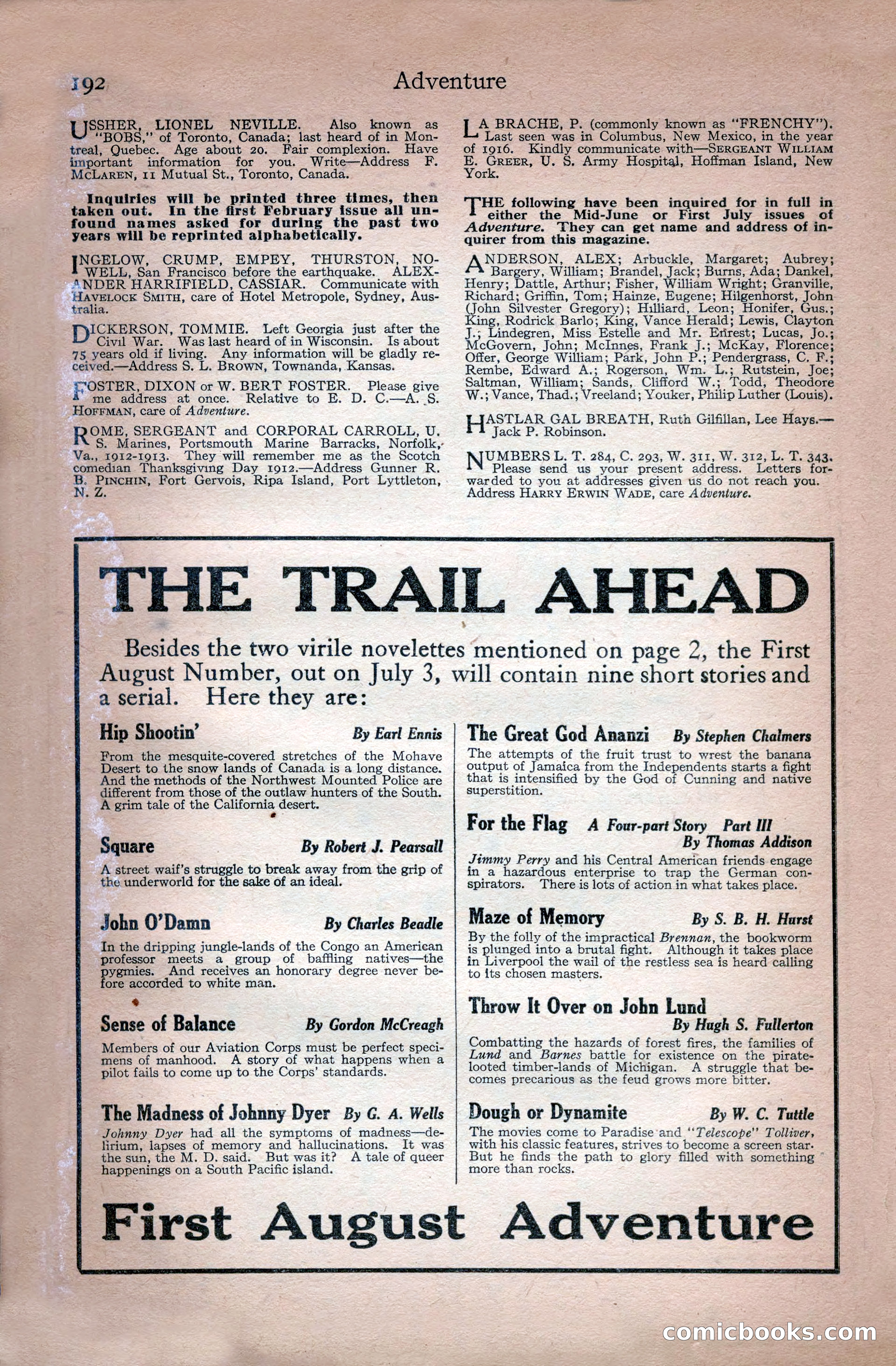 Adventure, July 18, 1918 — page 194 of 196